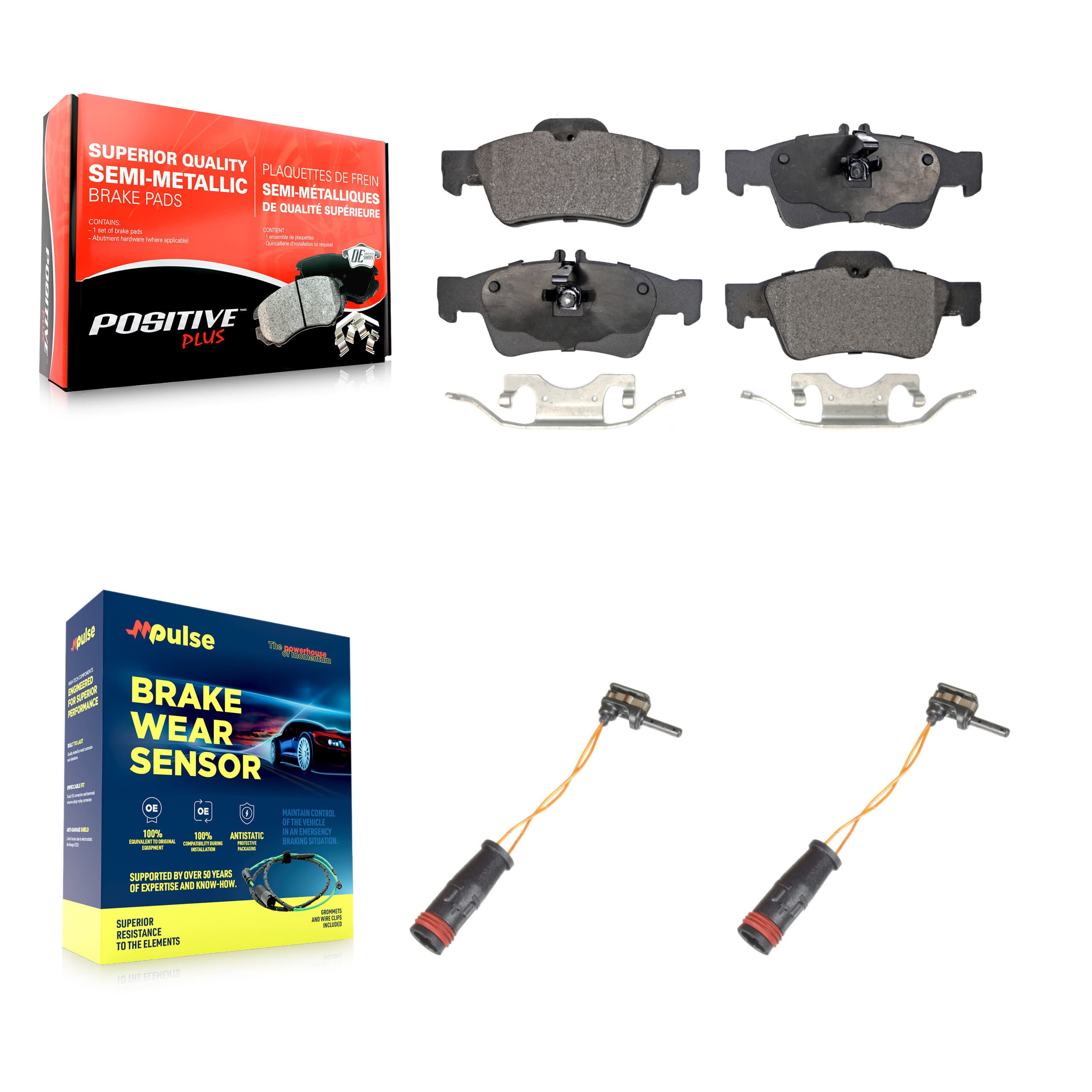 Positive Plus - KPW-101186 - Rear Disc Brake Pad Kits image 1