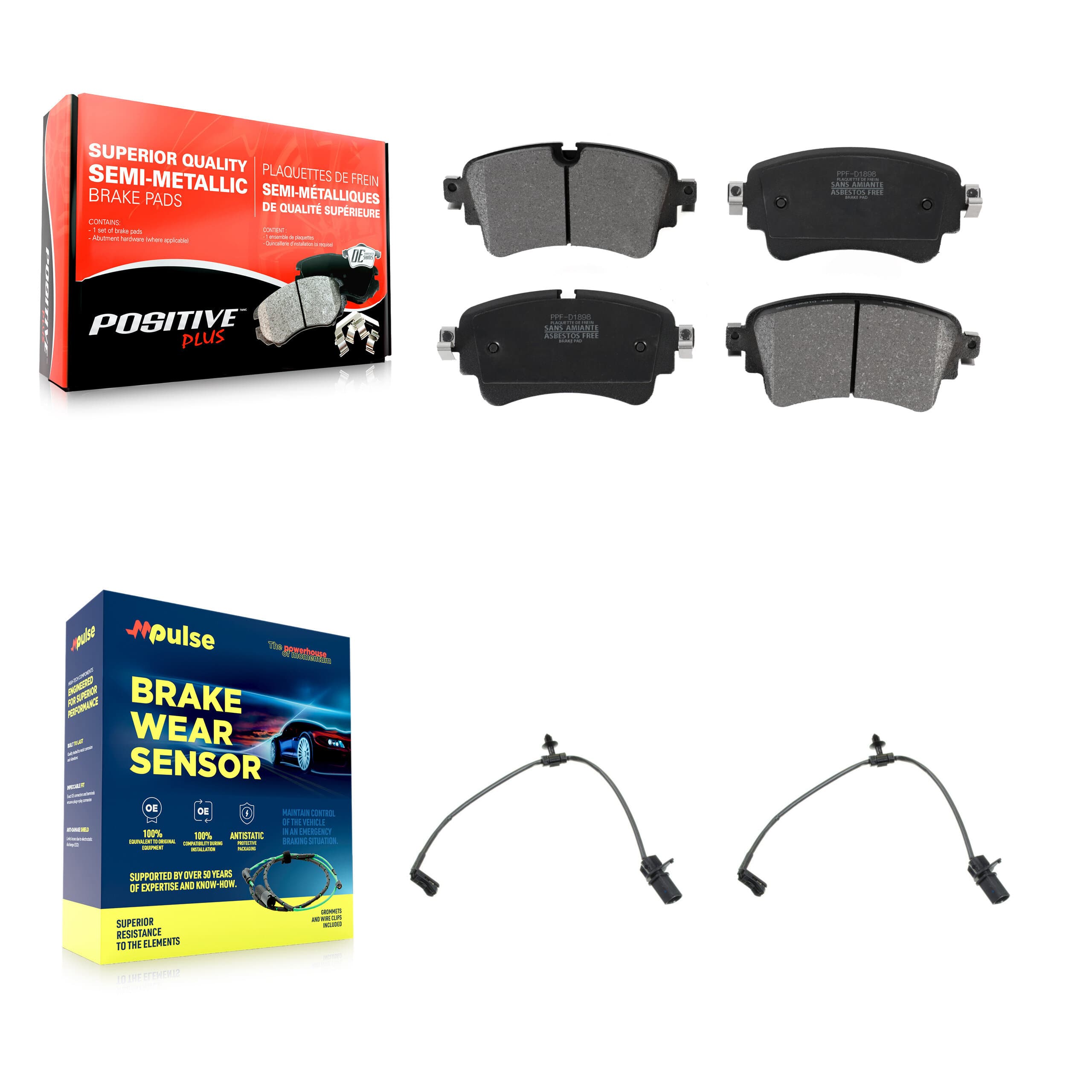 Positive Plus - KPW-101193 - Rear Disc Brake Pad Kits image 1