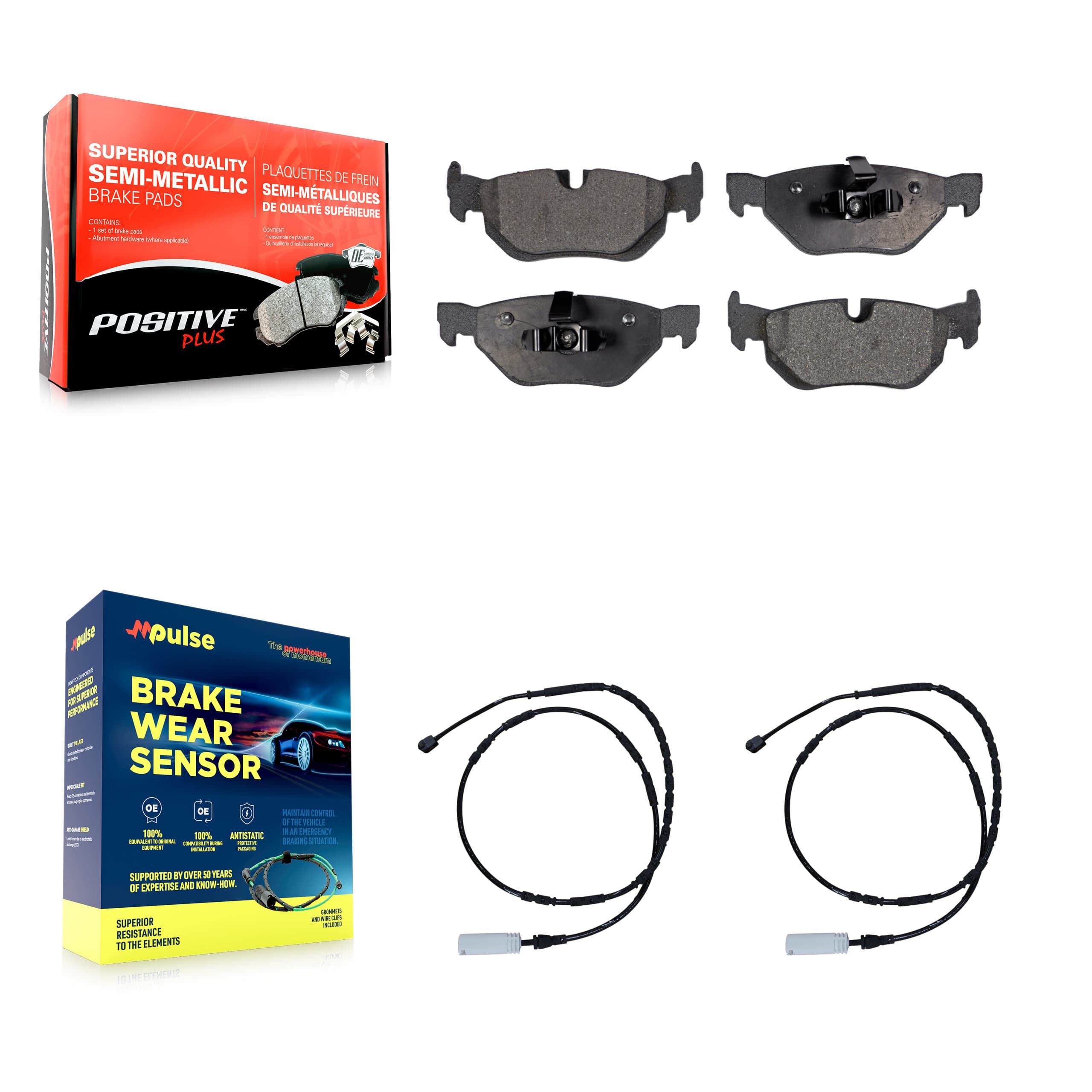 Positive Plus - KPW-101204 - Rear Disc Brake Pad Kits image 1