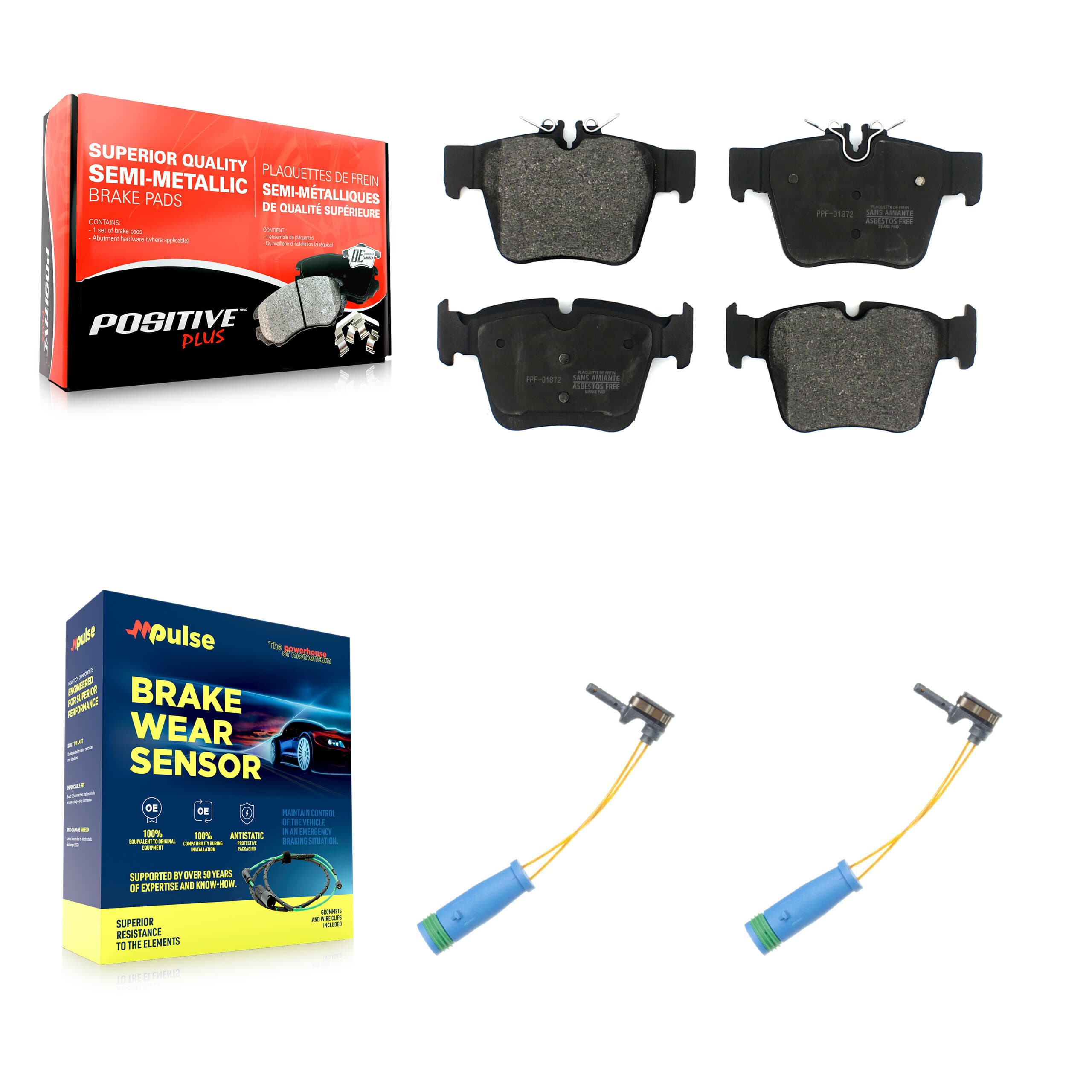 Positive Plus - KPW-101221 - Rear Disc Brake Pad Kits image 1