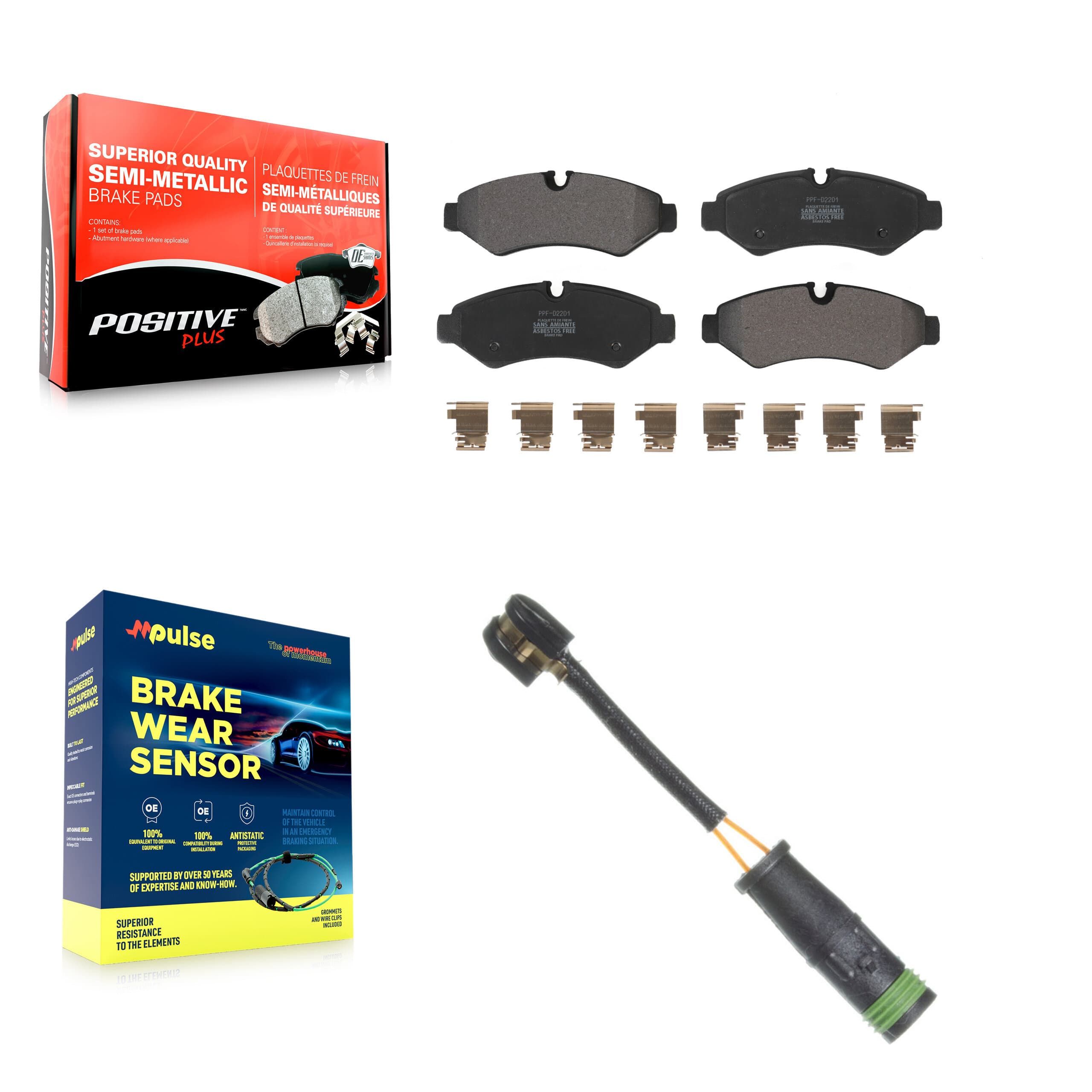 Positive Plus - KPW-101326 - Rear Disc Brake Pad Kits image 1