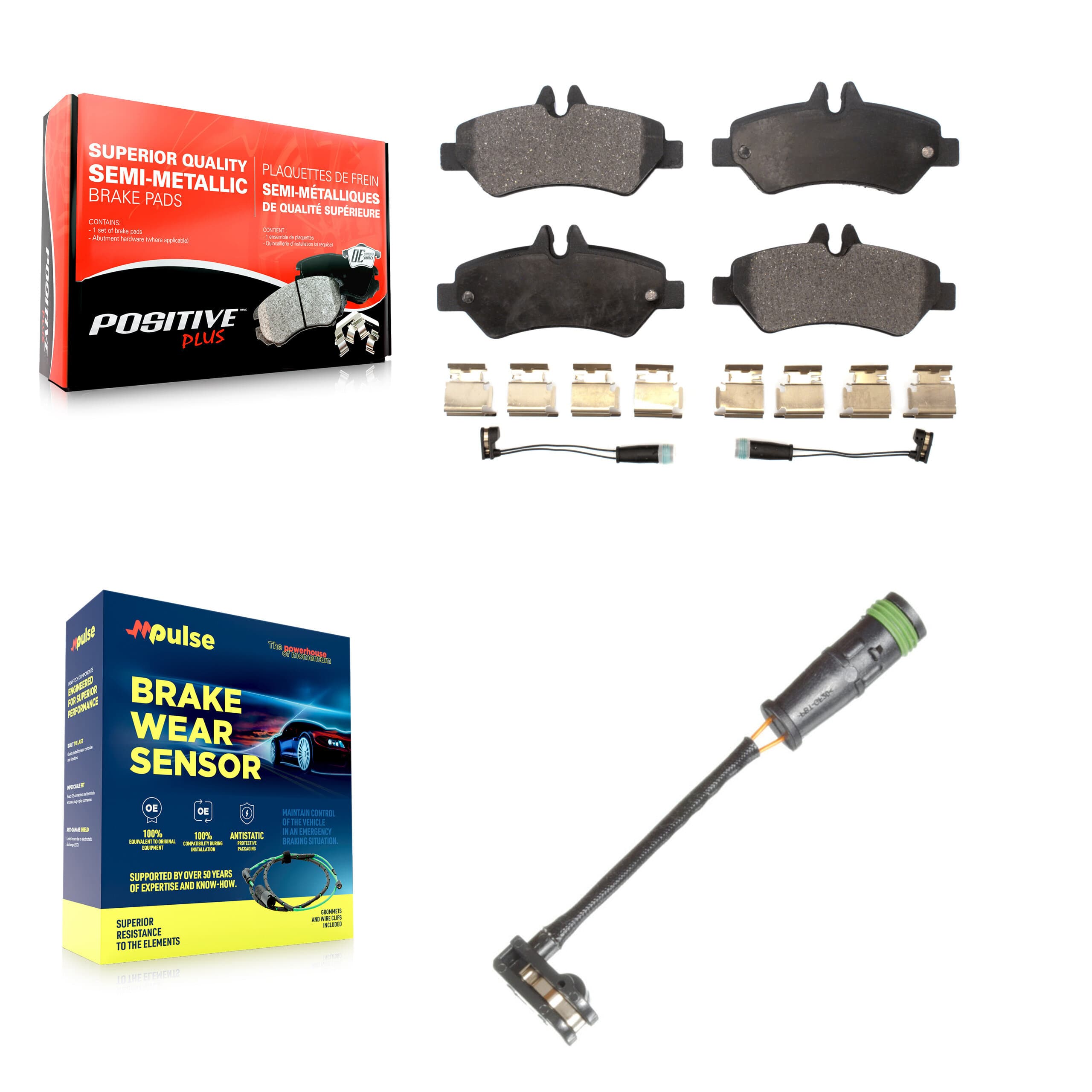 Positive Plus - KPW-101329 - Rear Disc Brake Pad Kits image 1