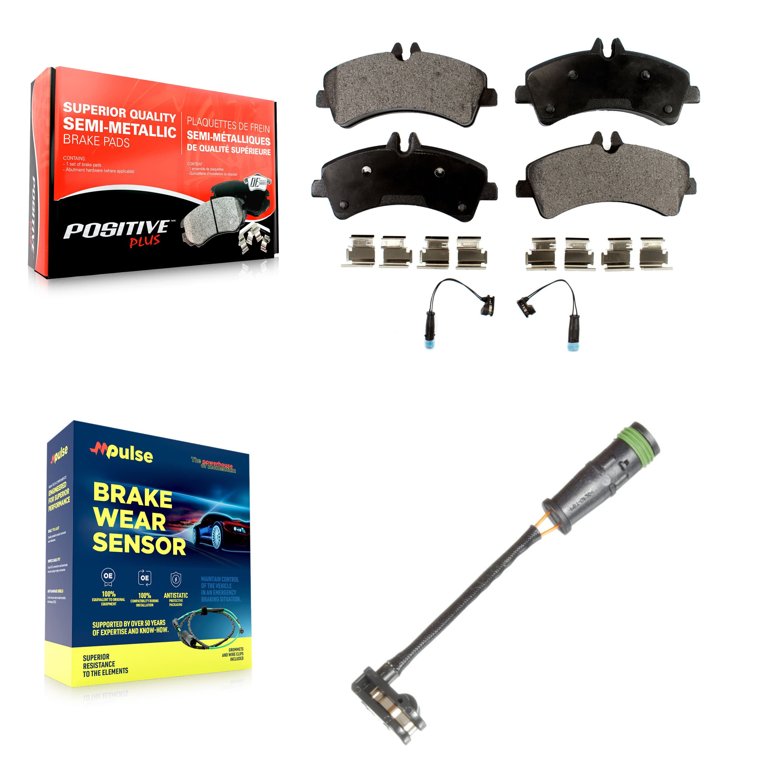 Positive Plus - KPW-101330 - Rear Disc Brake Pad Kits image 1