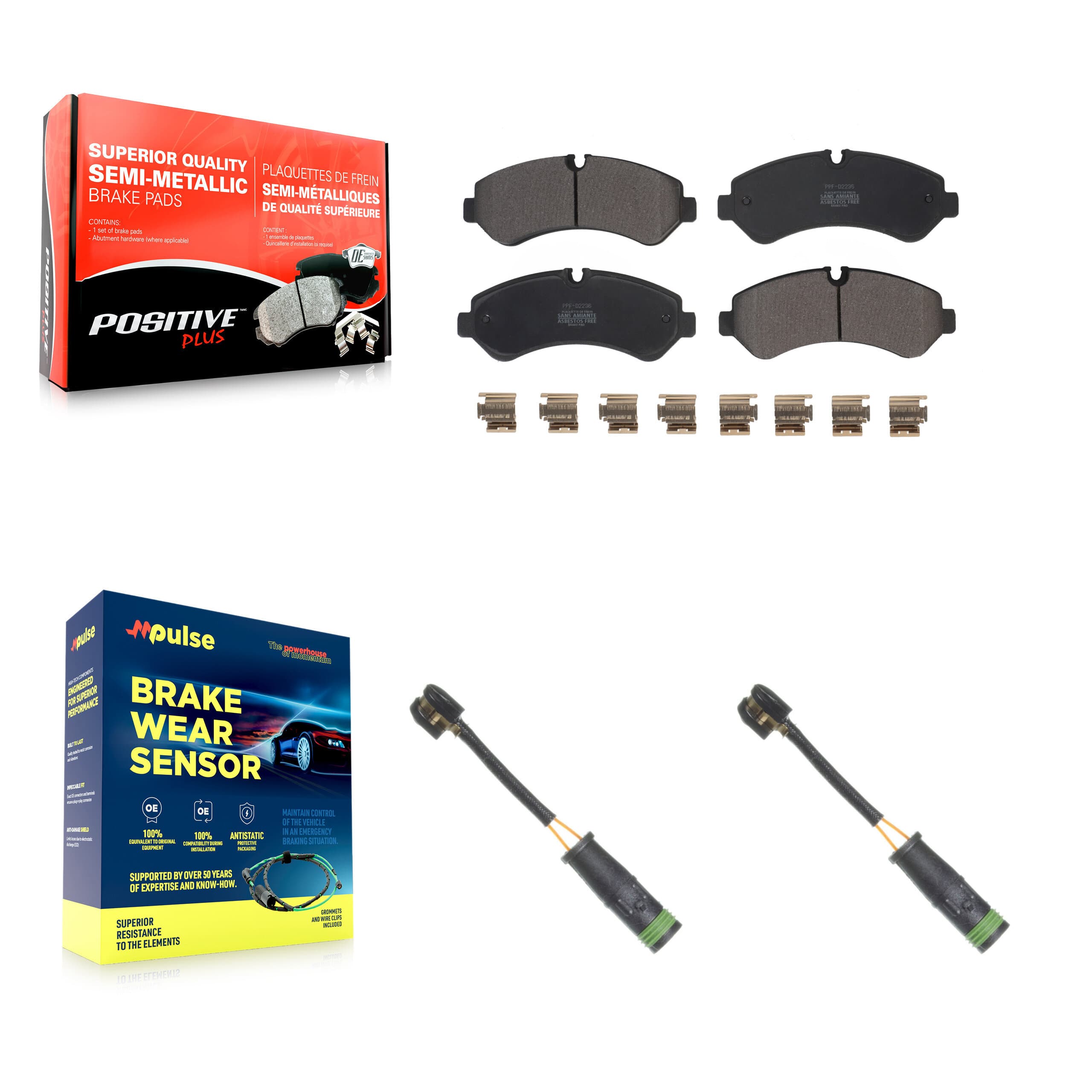 Positive Plus - KPW-101335 - Rear Disc Brake Pad Kits image 1