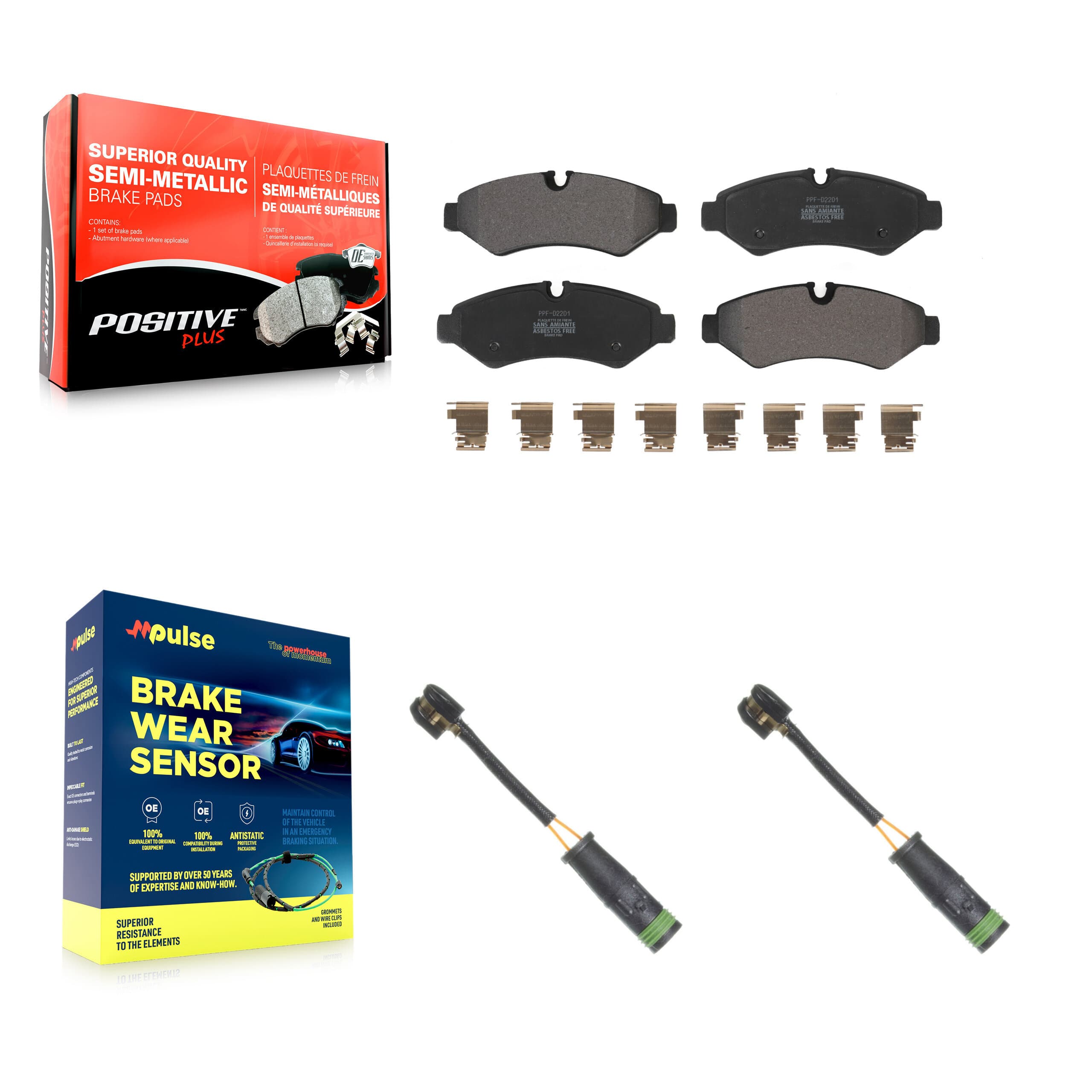 Positive Plus - KPW-101336 - Rear Disc Brake Pad Kits image 1
