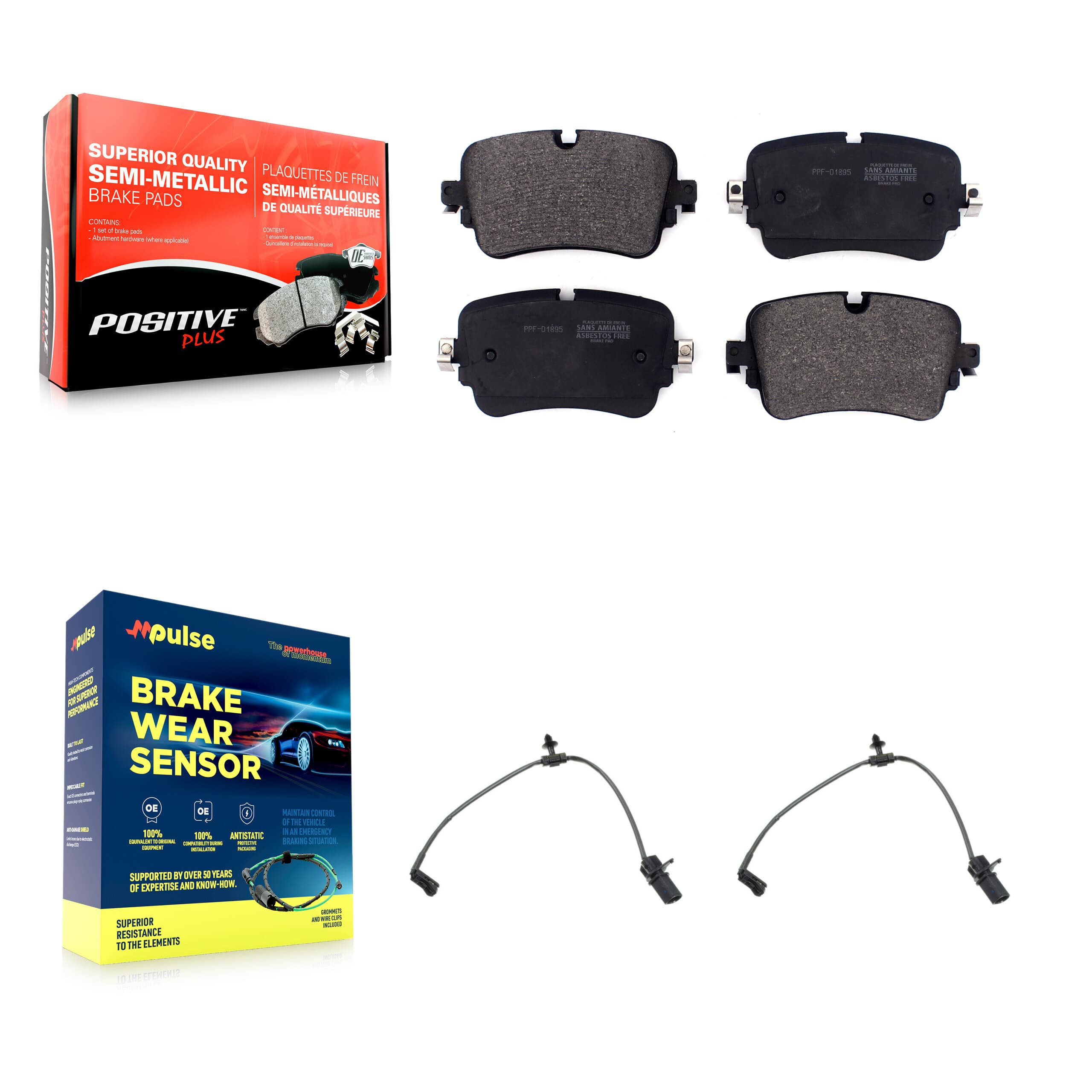 Positive Plus - KPW-101338 - Rear Disc Brake Pad Kits image 1
