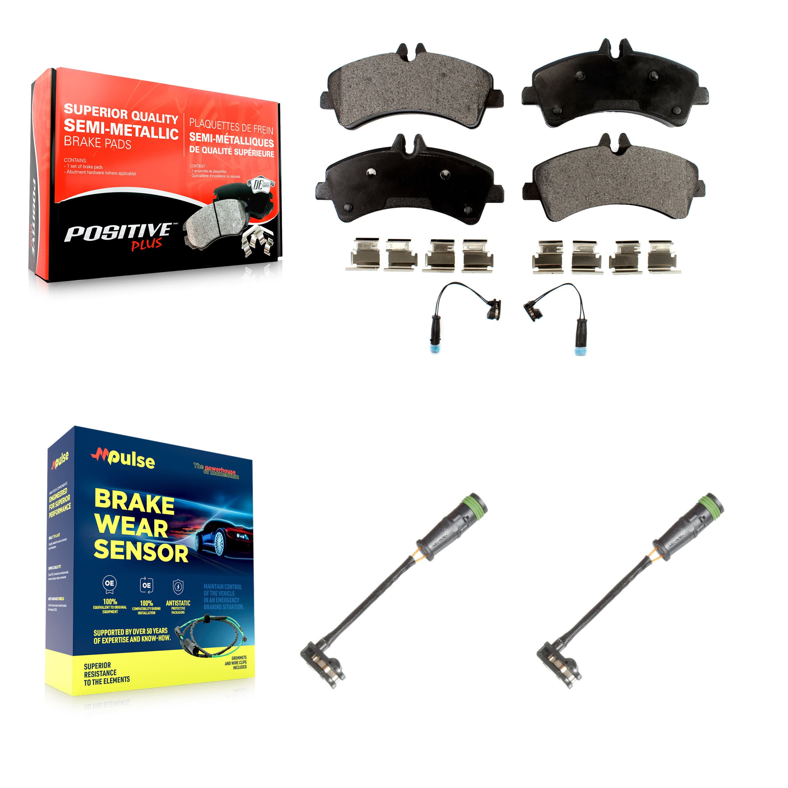 Positive Plus - KPW-101340 - Rear Disc Brake Pad Kits image 1