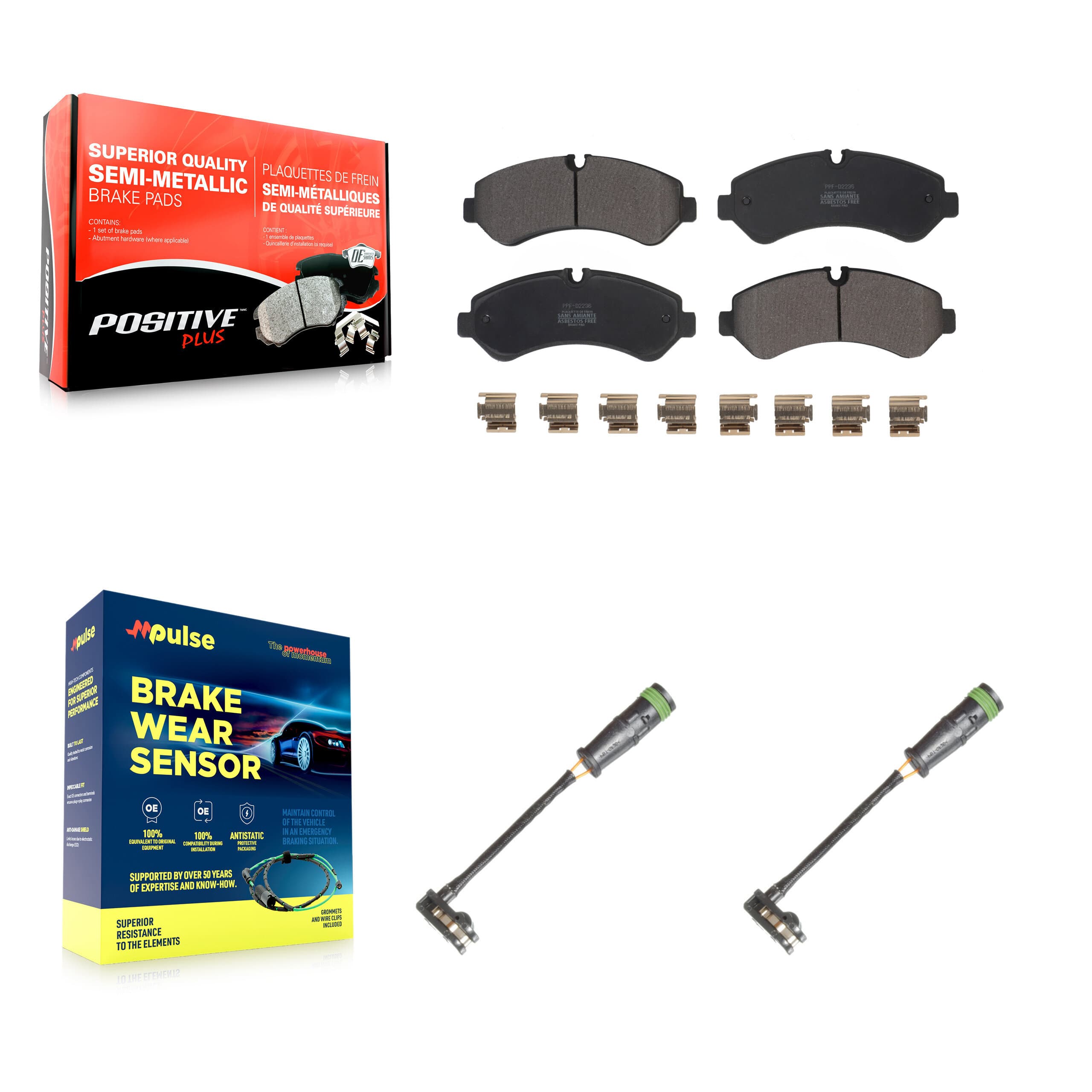Positive Plus - KPW-101343 - Rear Disc Brake Pad Kits image 1
