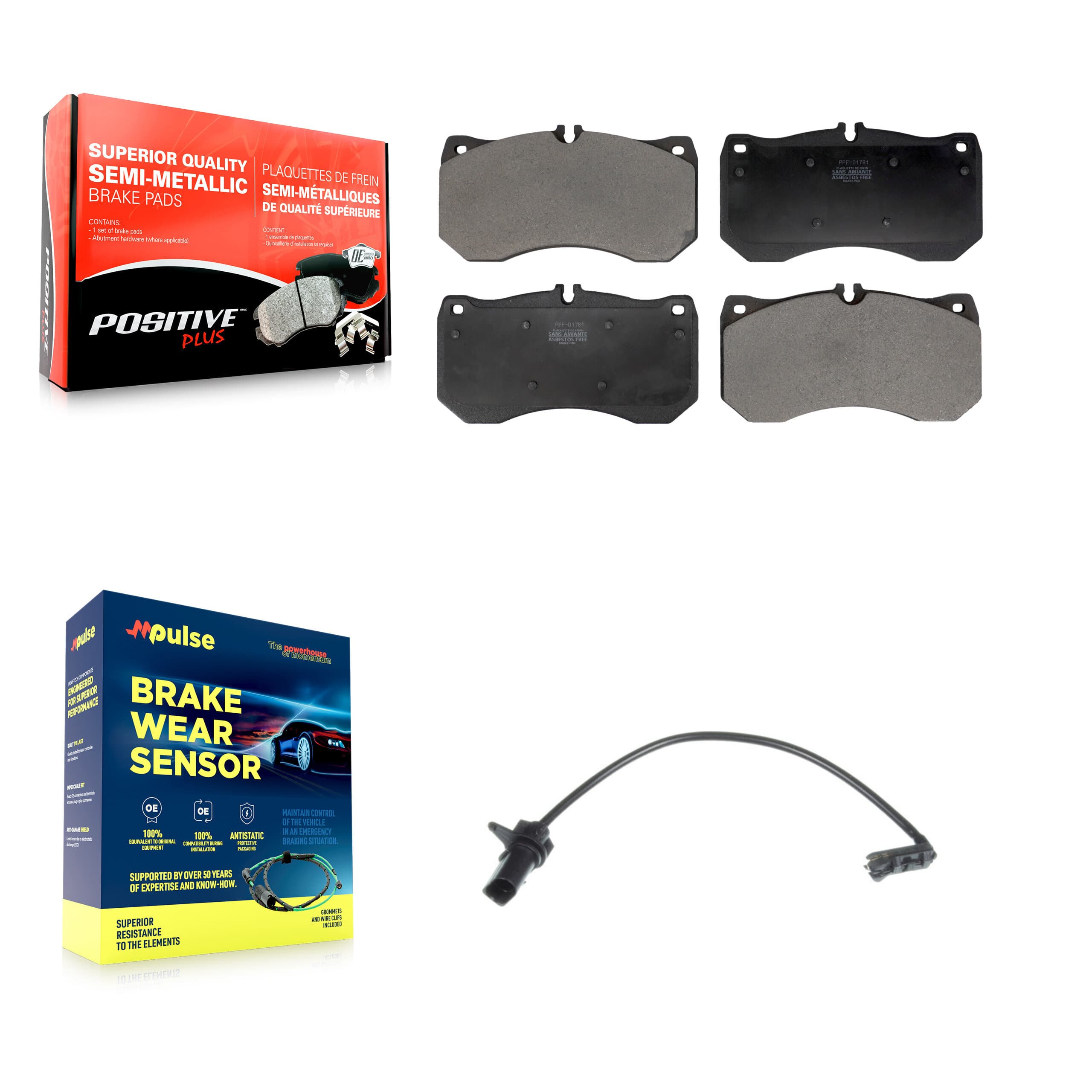 Positive Plus - KPW-101381 - Front Disc Brake Pad Kits image 1
