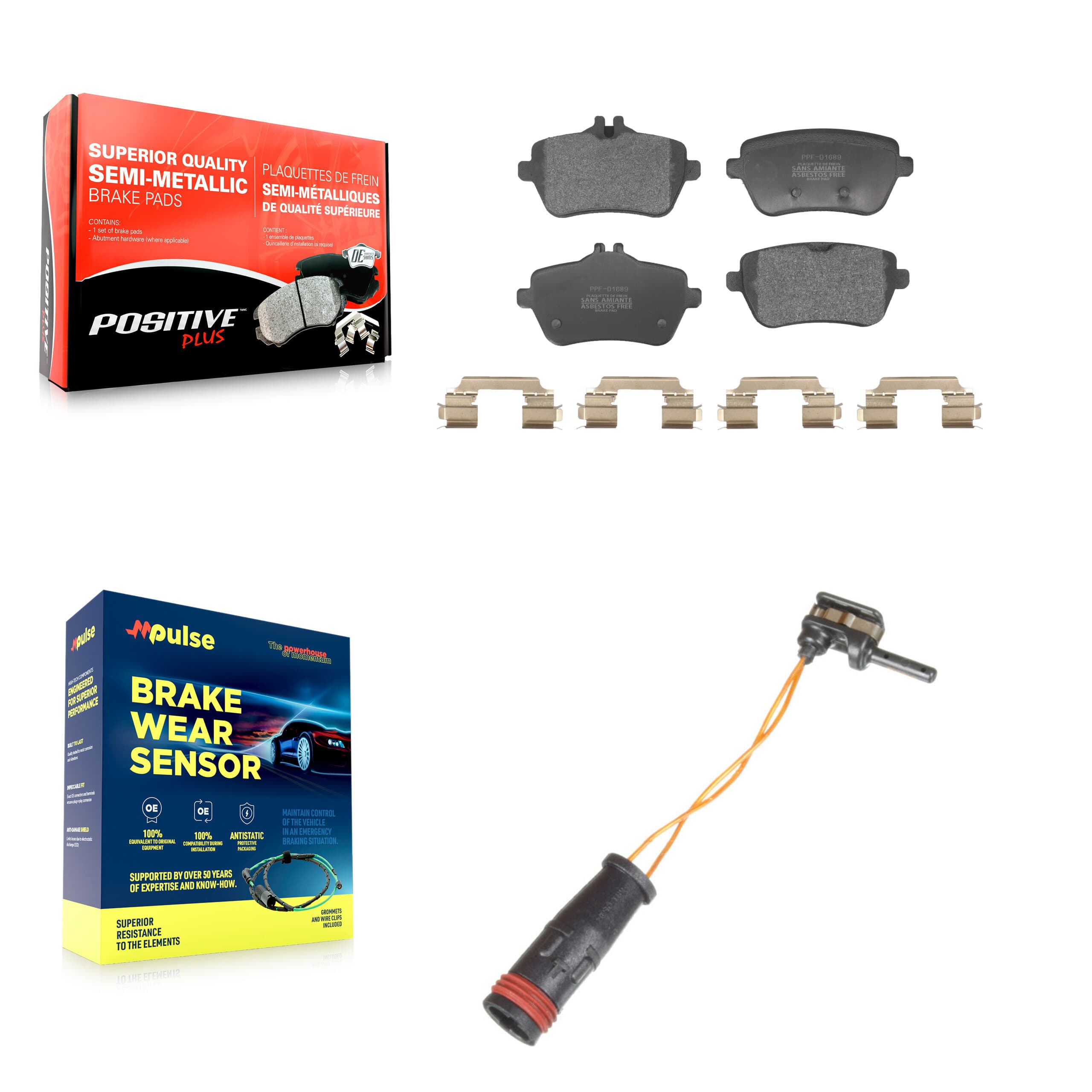 Positive Plus - KPW-101426 - Rear Disc Brake Pad Kits image 1