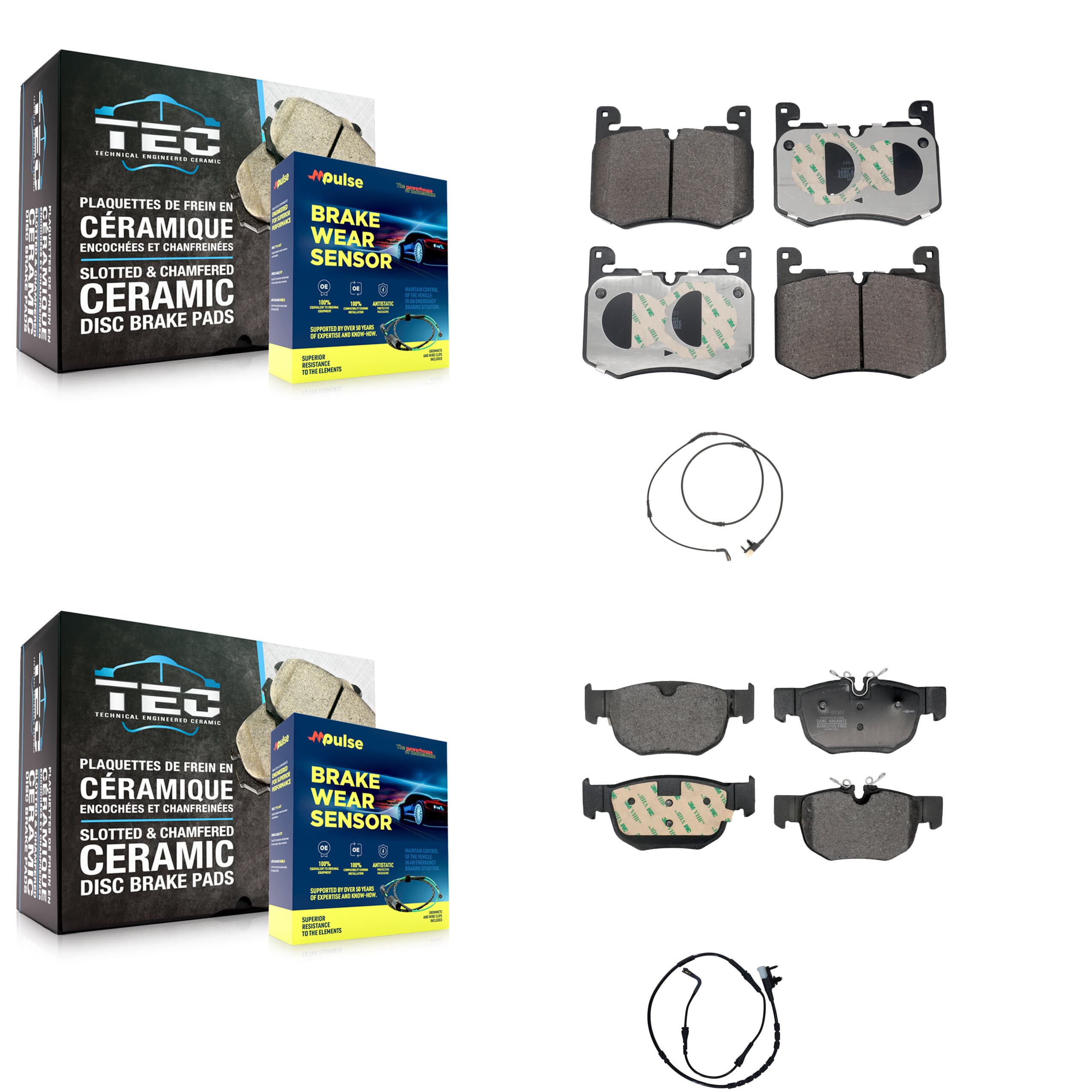 Positive Plus - KPW-101433 - Front and Rear Disc Brake Pad Kits image 1