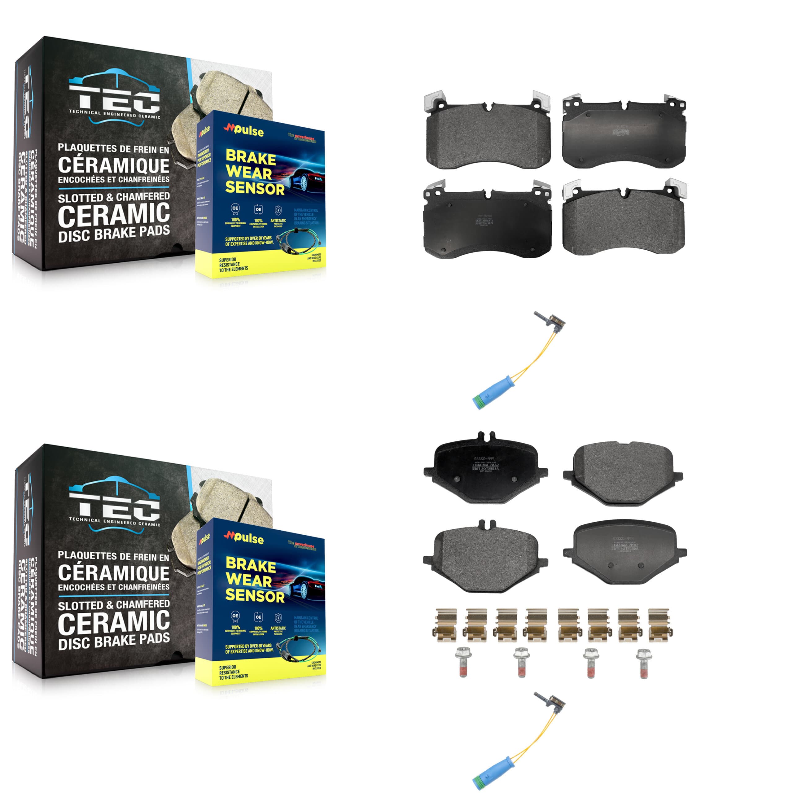 Positive Plus - KPW-101454 - Front and Rear Disc Brake Pad Kits image 1