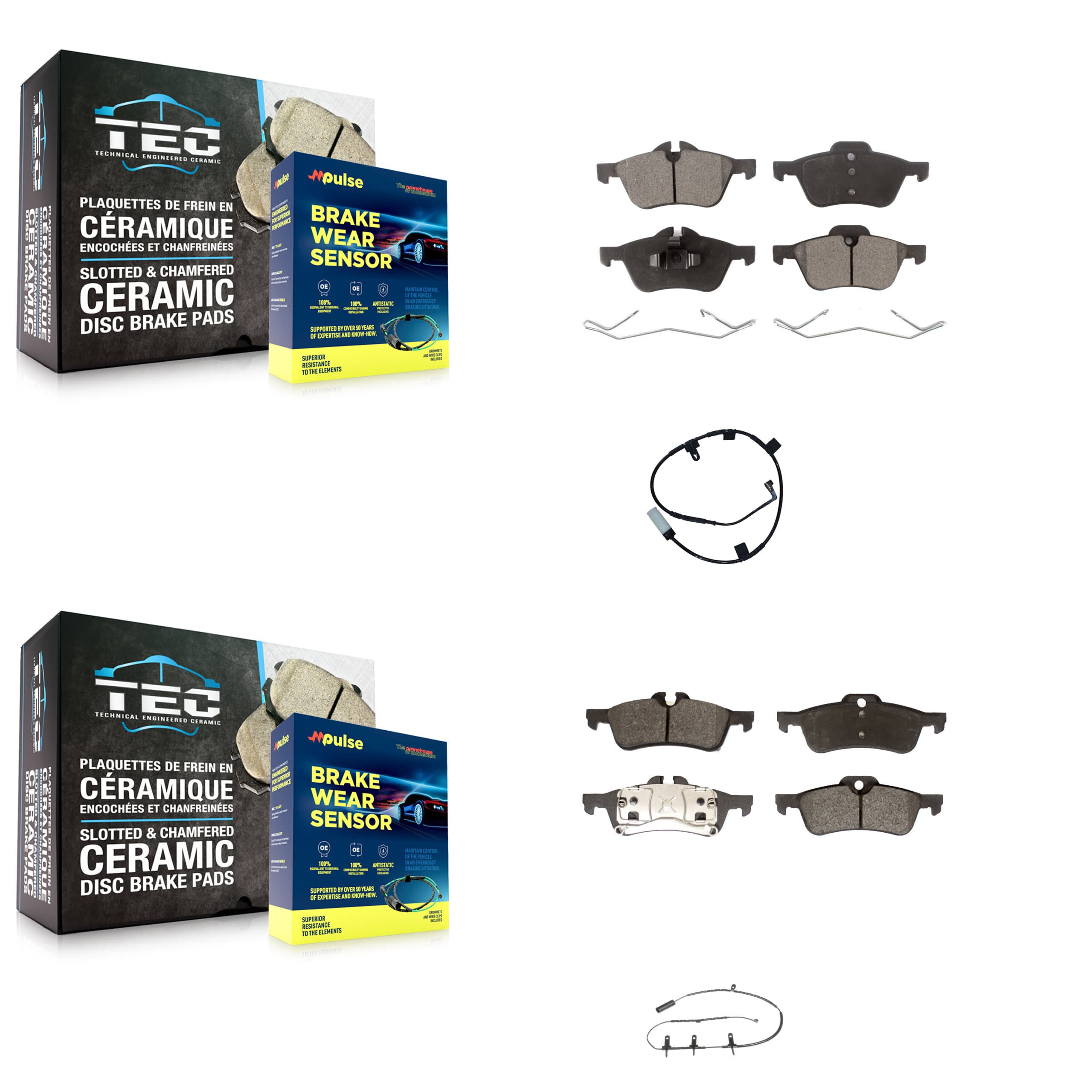 Positive Plus - KPW-101468 - Front and Rear Disc Brake Pad Kits image 1