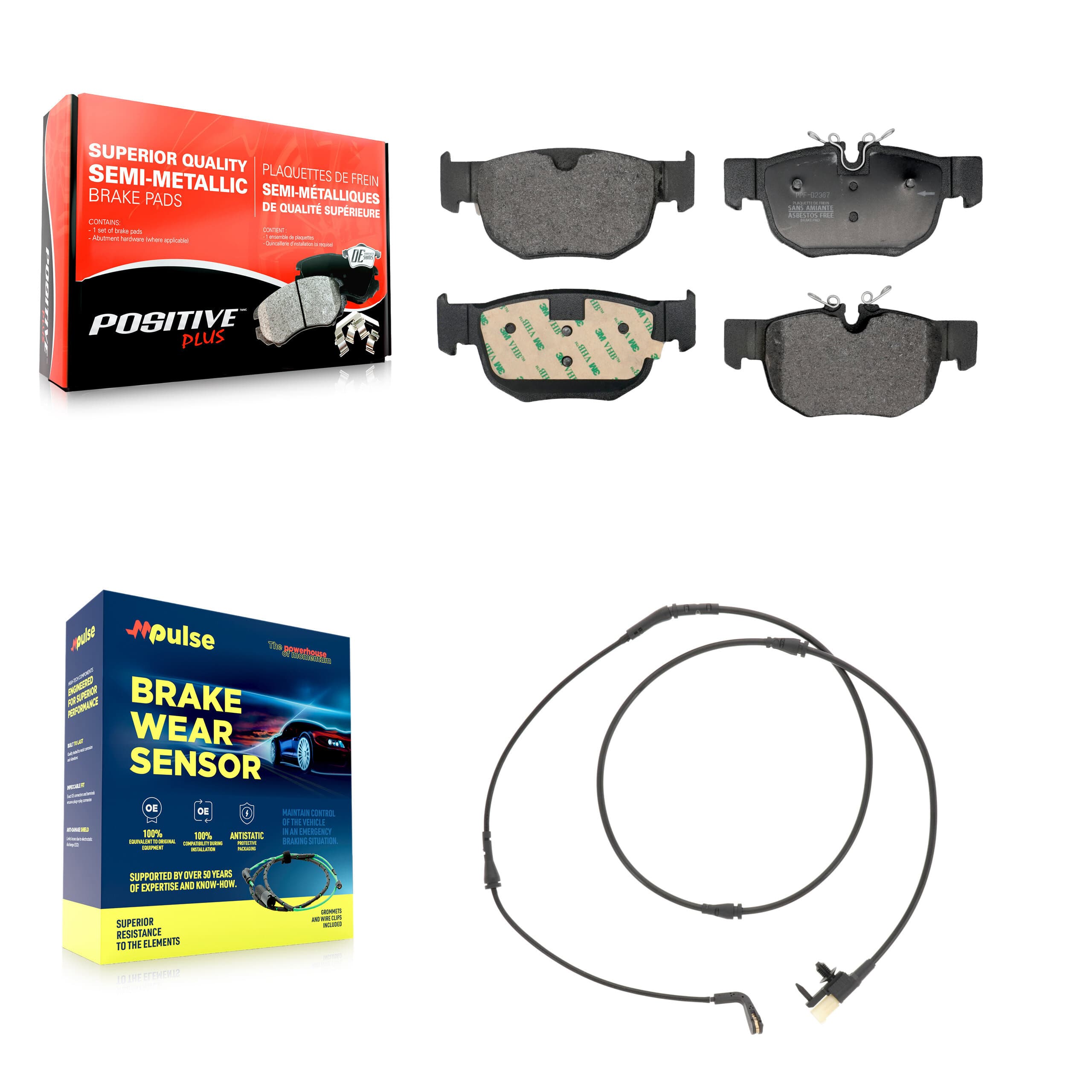 Positive Plus - KPW-101599 - Rear Disc Brake Pad Kits image 1