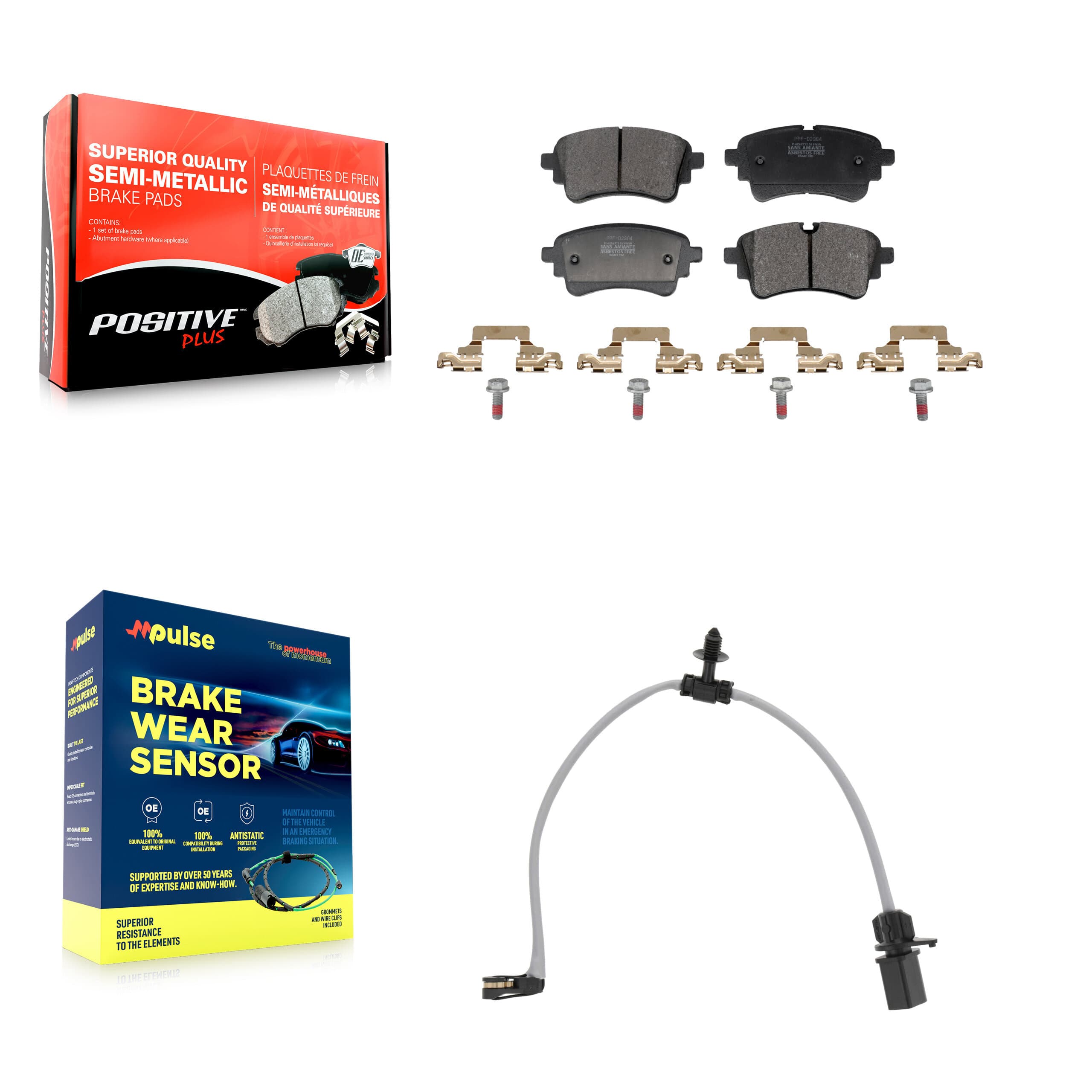 Positive Plus - KPW-101609 - Rear Disc Brake Pad Kits image 1