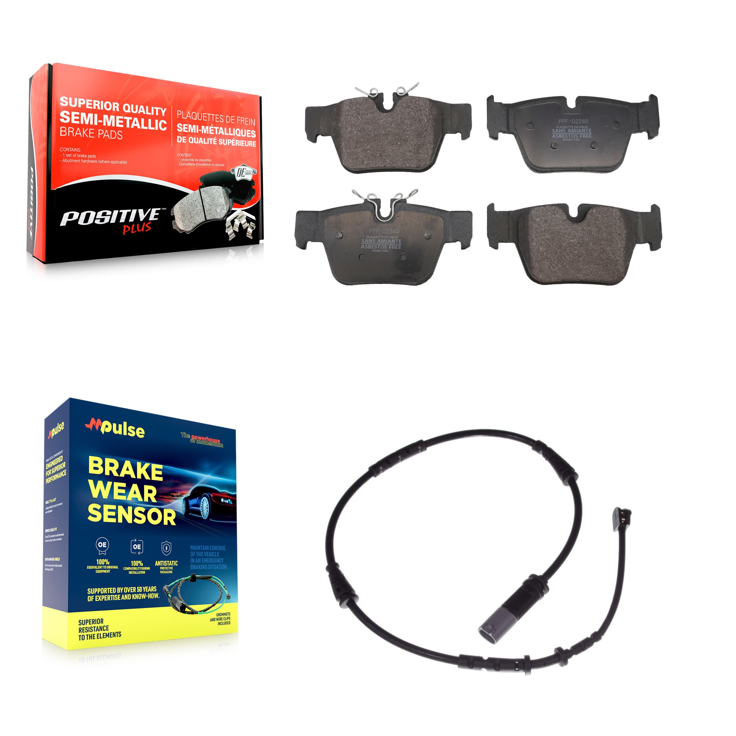 Positive Plus - KPW-101614 - Rear Disc Brake Pad Kits image 1