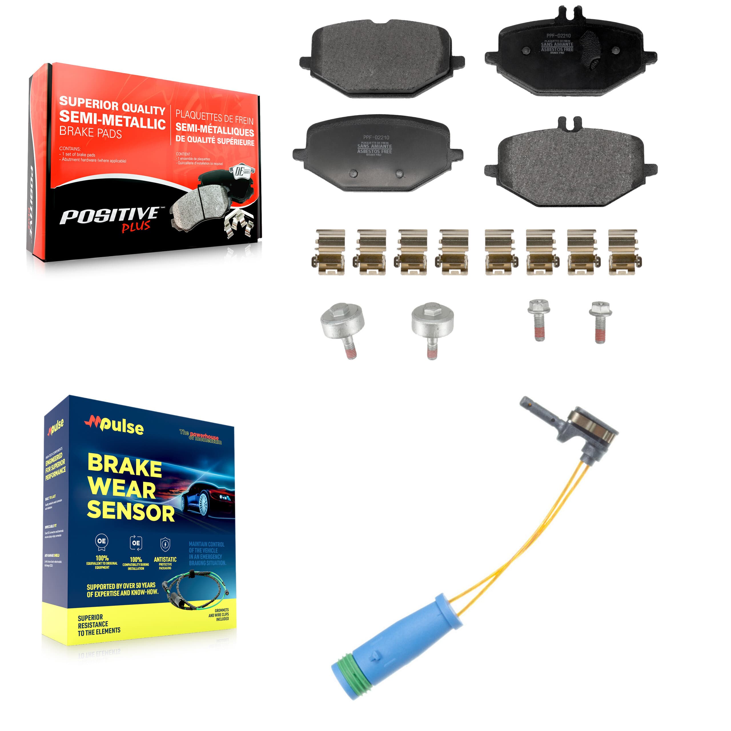 Positive Plus - KPW-101616 - Rear Disc Brake Pad Kits image 1
