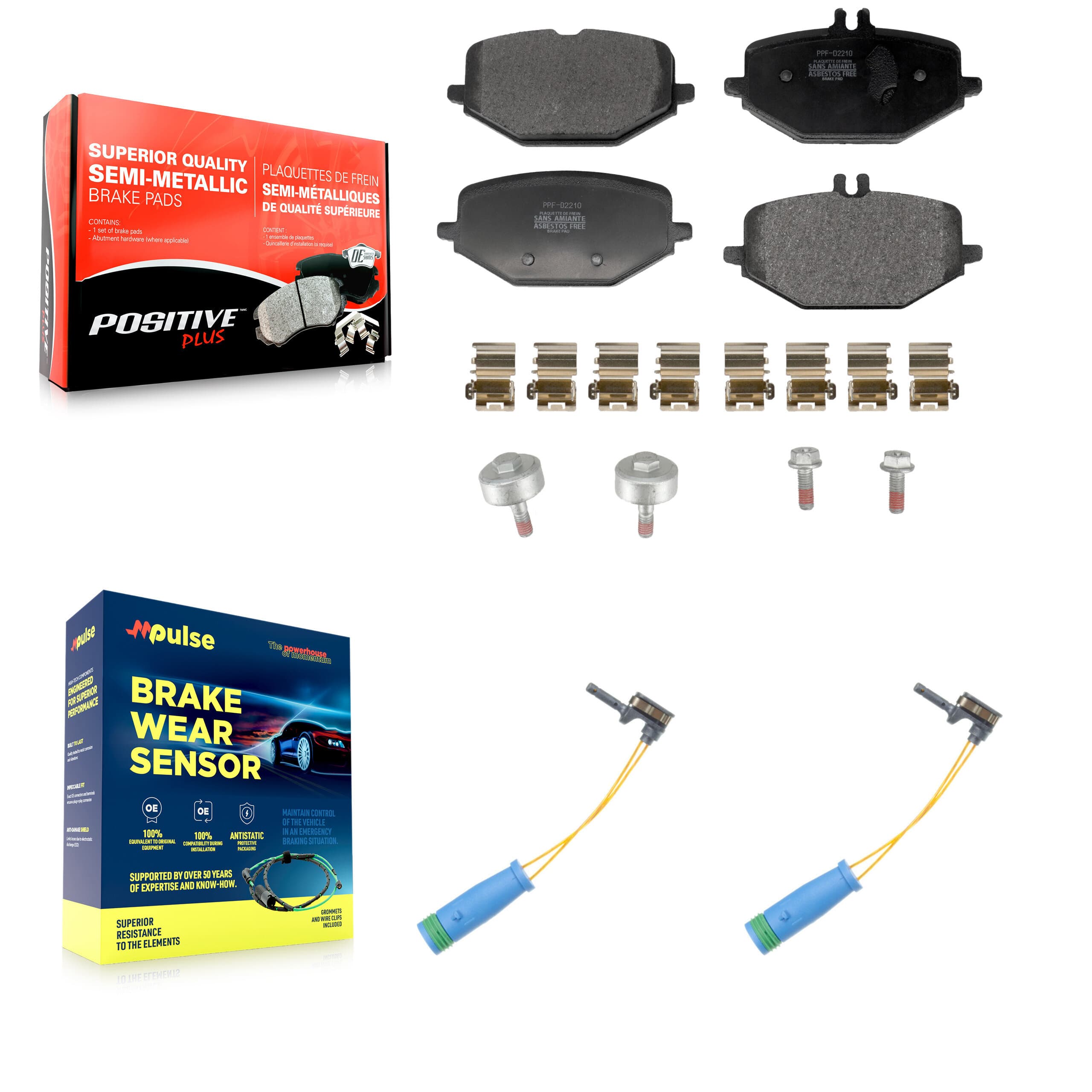Positive Plus - KPW-101639 - Rear Disc Brake Pad Kits image 1