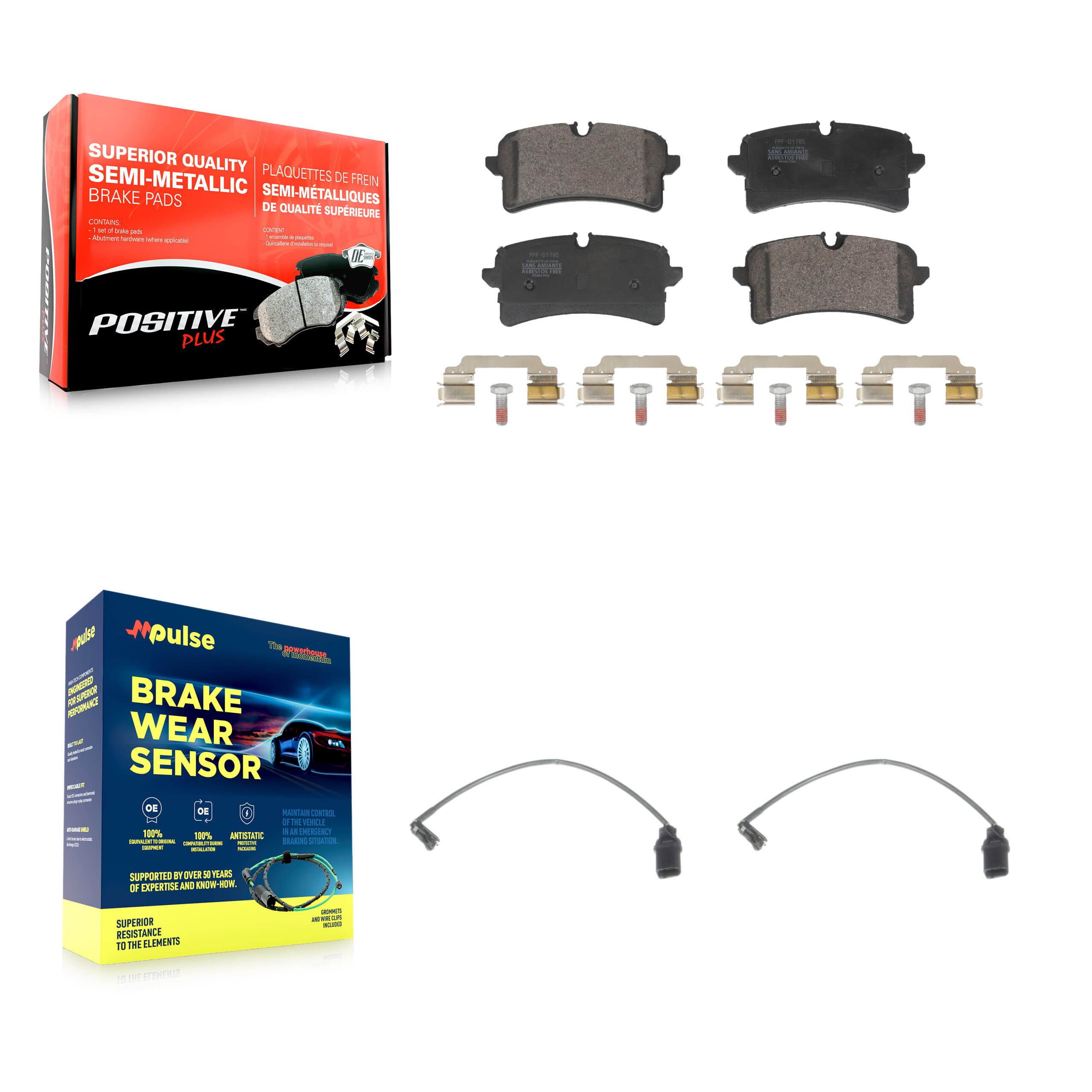 Positive Plus - KPW-101642 - Rear Disc Brake Pad Kits image 1