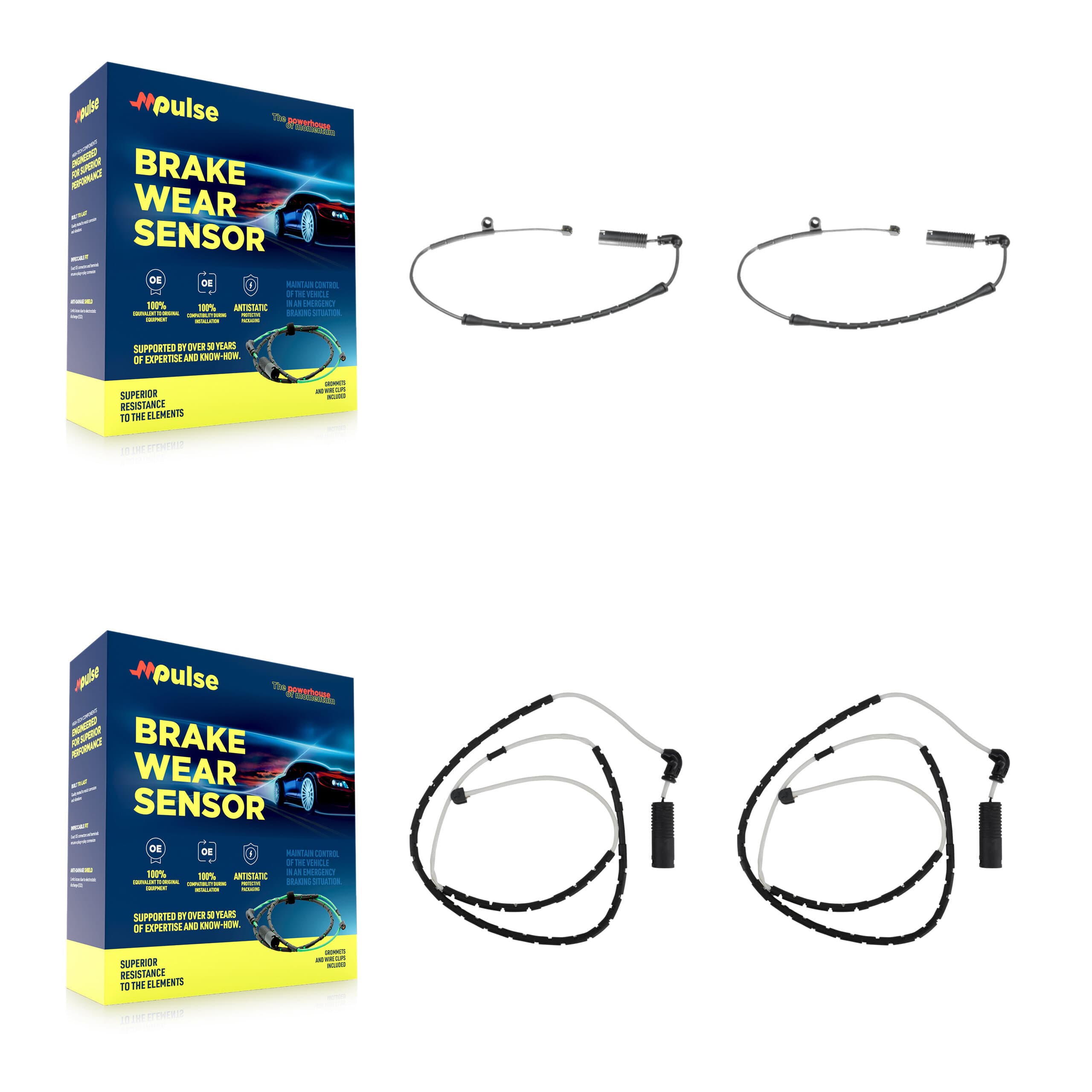 Mpulse - KSE-100125 - Front and Rear Disc Brake Pad Wear Sensor Kits image 1