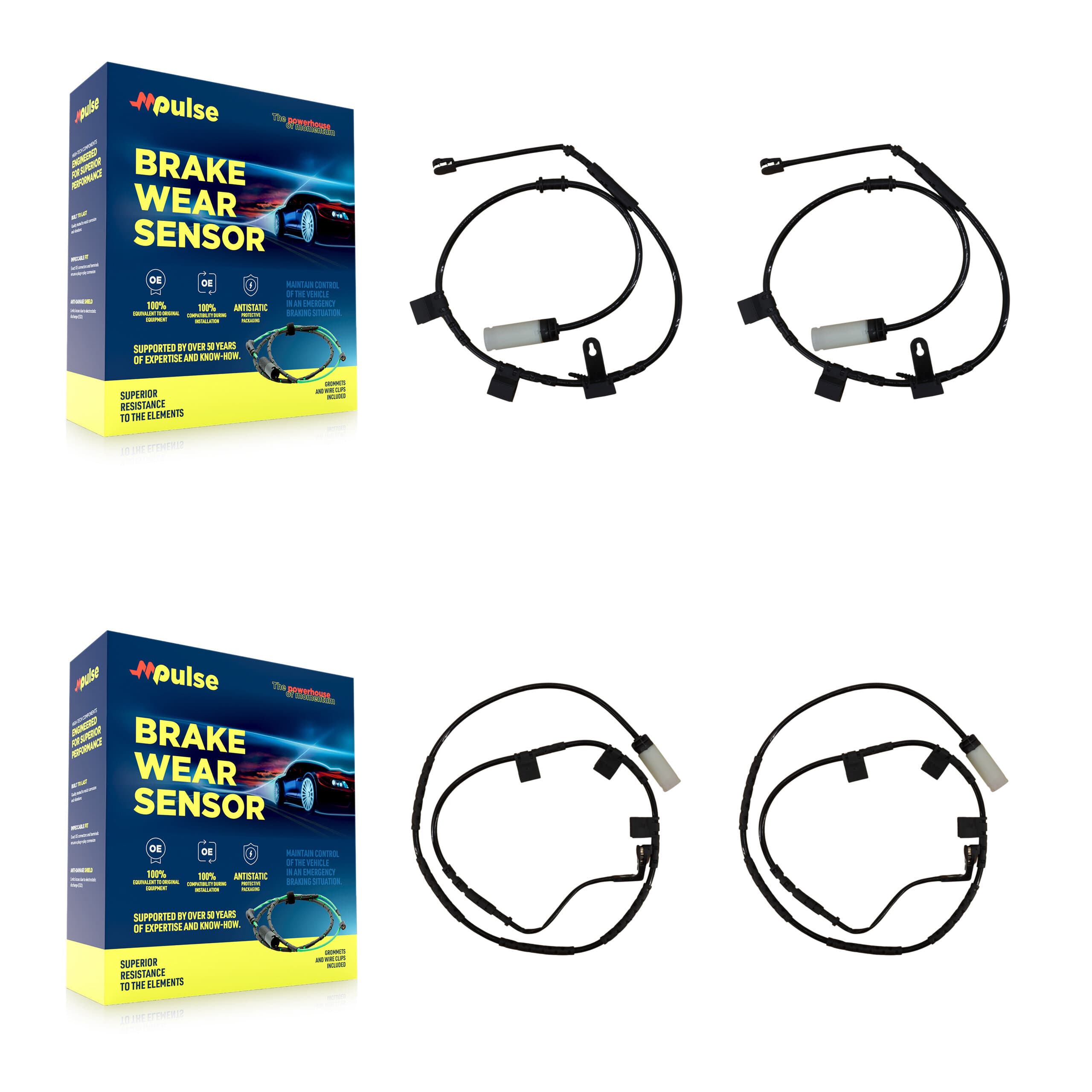 Mpulse - KSE-100129 - Front and Rear Disc Brake Pad Wear Sensor Kits image 1