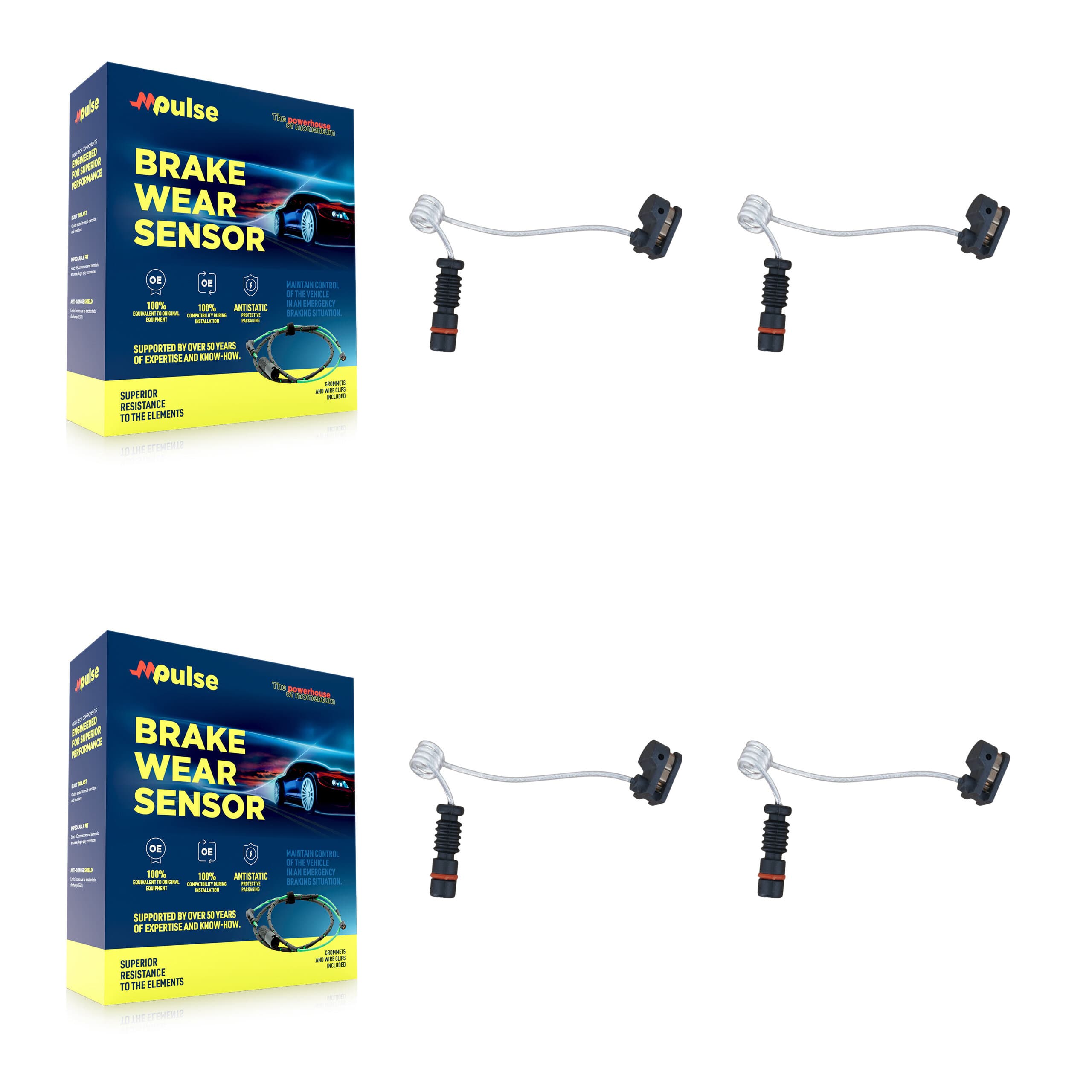 Mpulse - KSE-100139 - Front and Rear Disc Brake Pad Wear Sensor Kits image 1