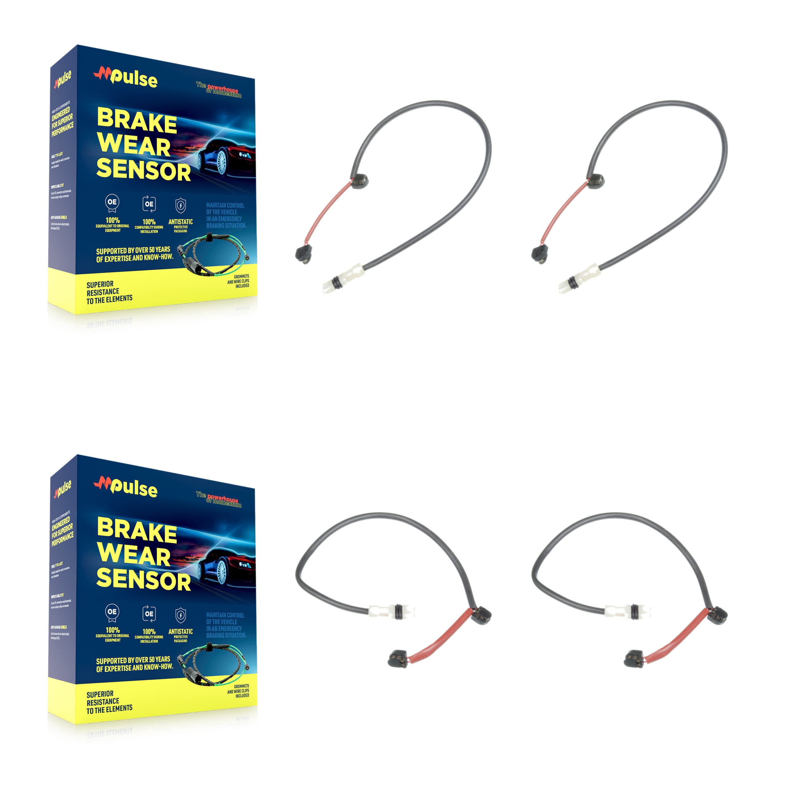 Mpulse - KSE-100153 - Front and Rear Disc Brake Pad Wear Sensor Kits image 1