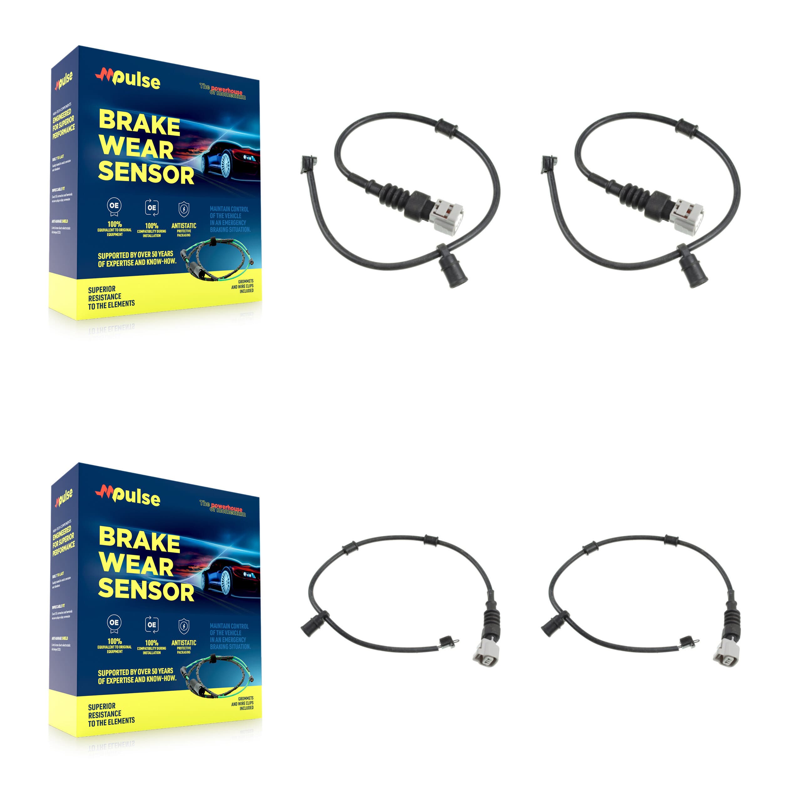 Mpulse - KSE-100157 - Front and Rear Disc Brake Pad Wear Sensor Kits image 1