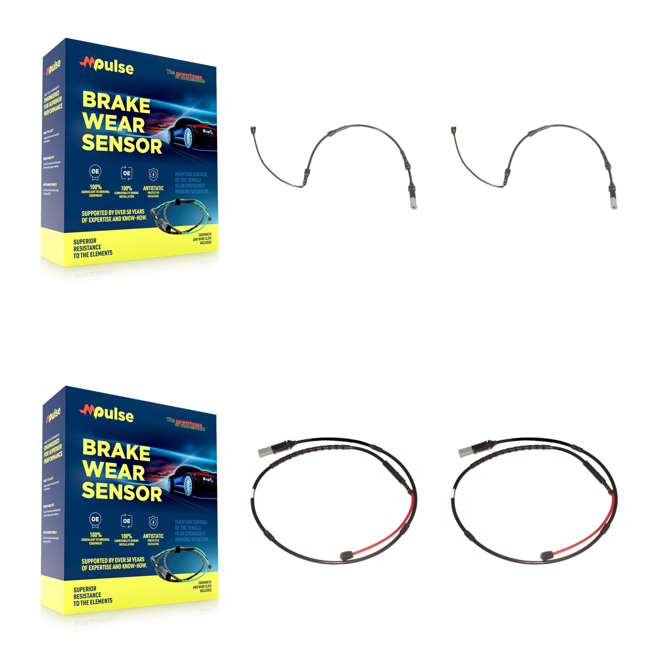 Mpulse - KSE-100161 - Front and Rear Disc Brake Pad Wear Sensor Kits image 1