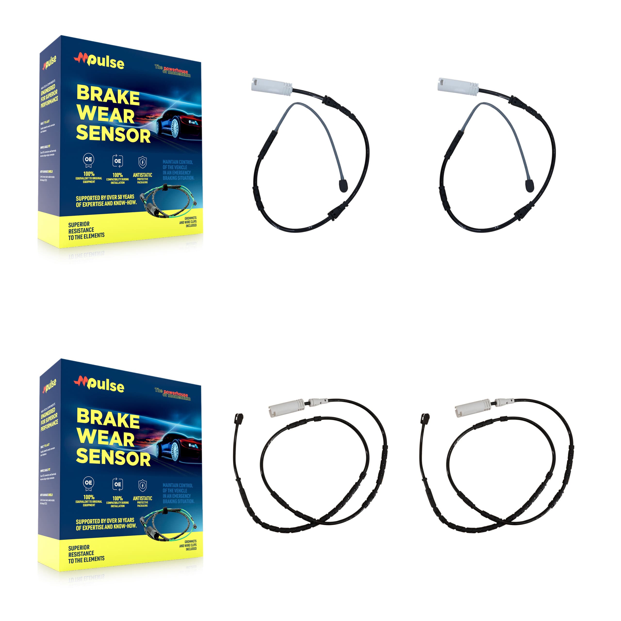 Mpulse - KSE-100166 - Front and Rear Disc Brake Pad Wear Sensor Kits image 1