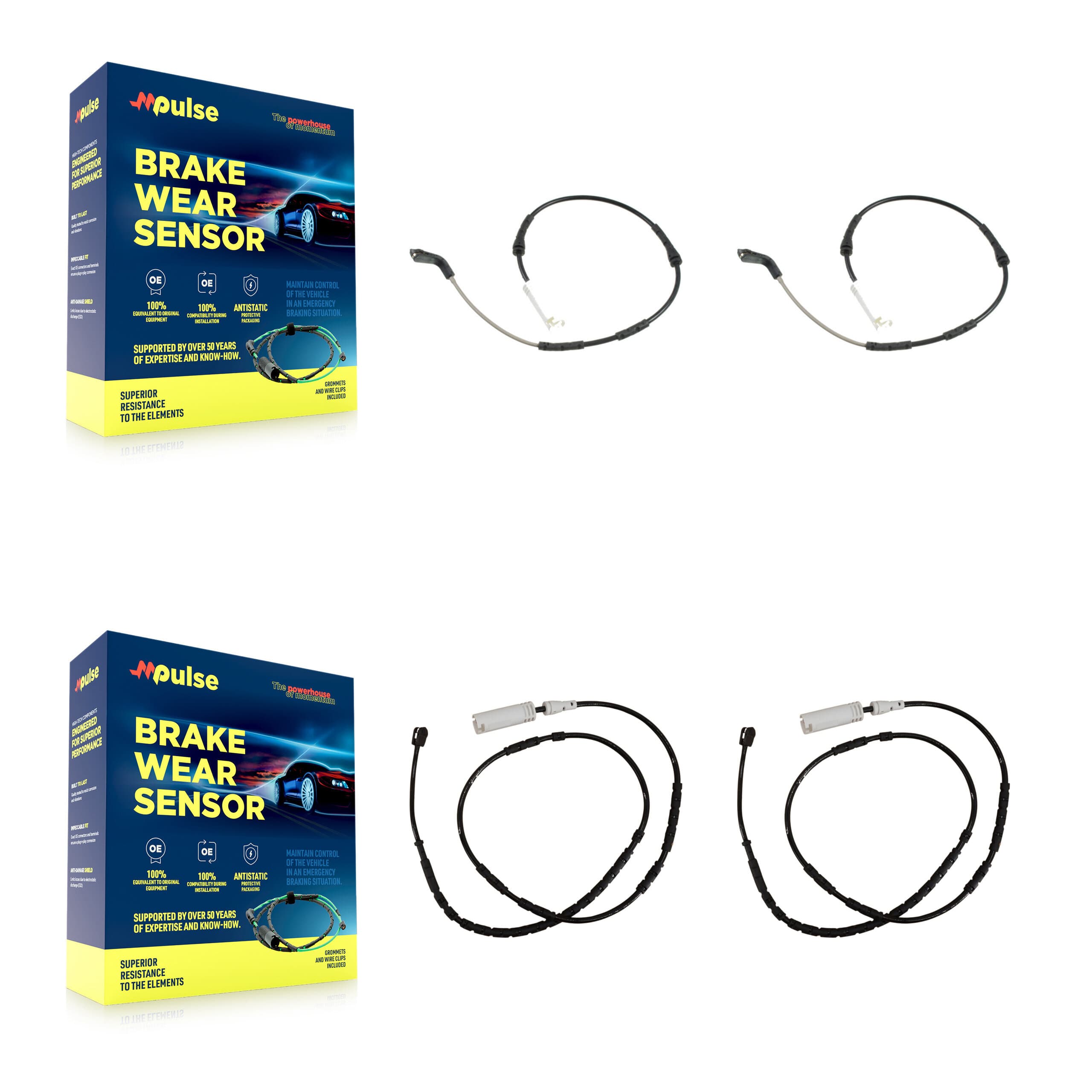 Mpulse - KSE-100167 - Front and Rear Disc Brake Pad Wear Sensor Kits image 1