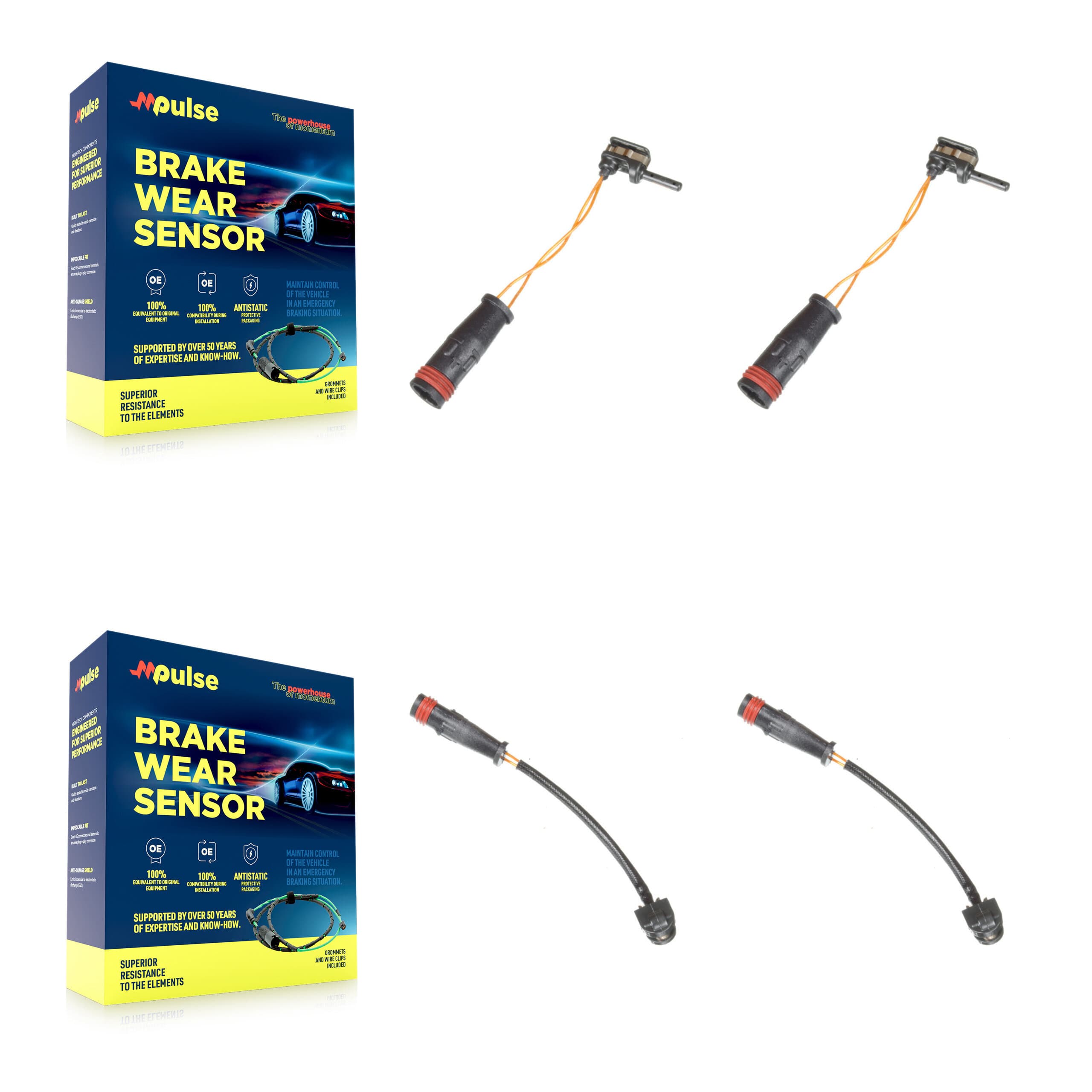 Mpulse - KSE-100173 - Front and Rear Disc Brake Pad Wear Sensor Kits image 1
