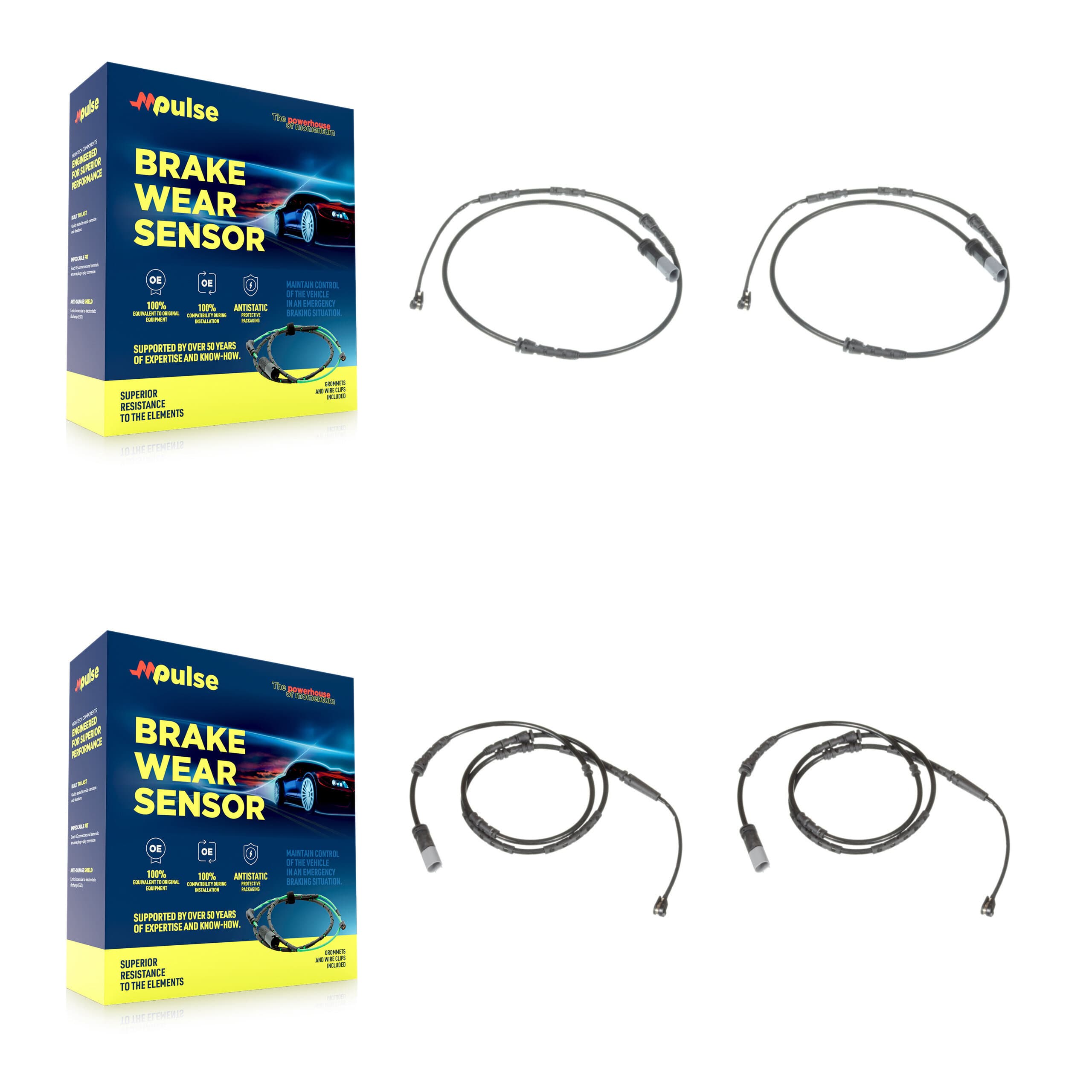 Mpulse - KSE-100176 - Front and Rear Disc Brake Pad Wear Sensor Kits image 1
