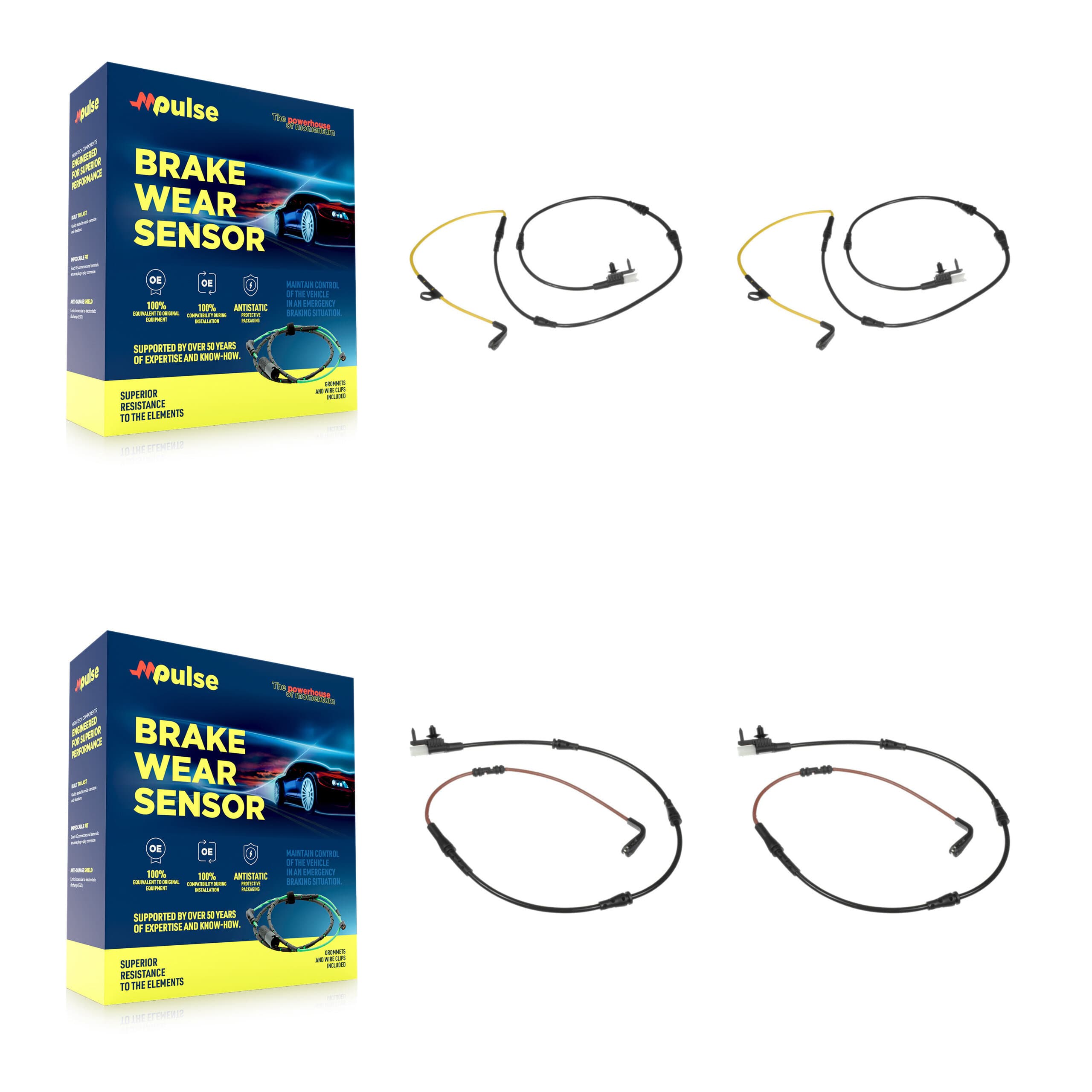 Mpulse - KSE-100177 - Front and Rear Disc Brake Pad Wear Sensor Kits image 1