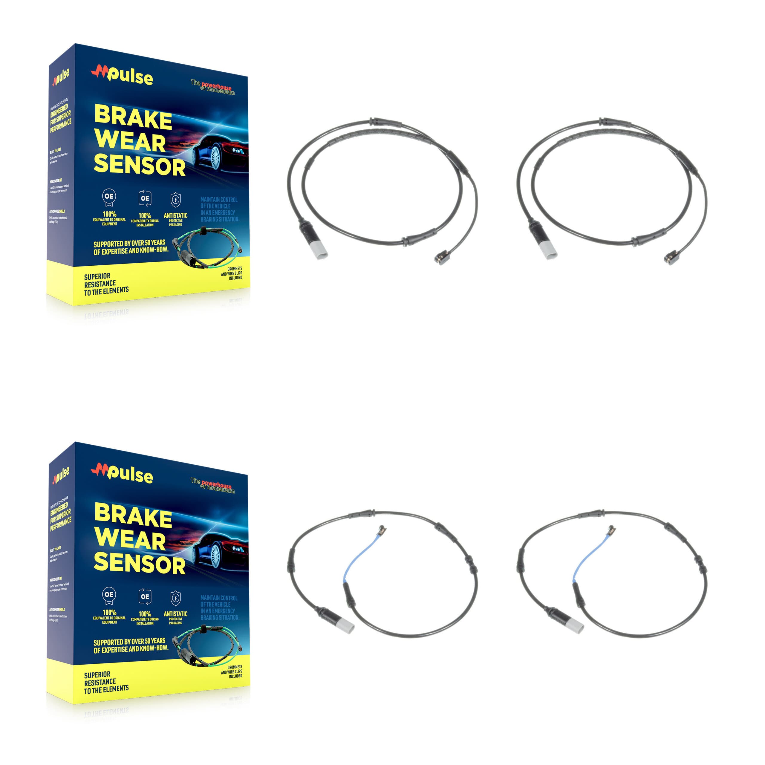 Mpulse - KSE-100184 - Front and Rear Disc Brake Pad Wear Sensor Kits image 1