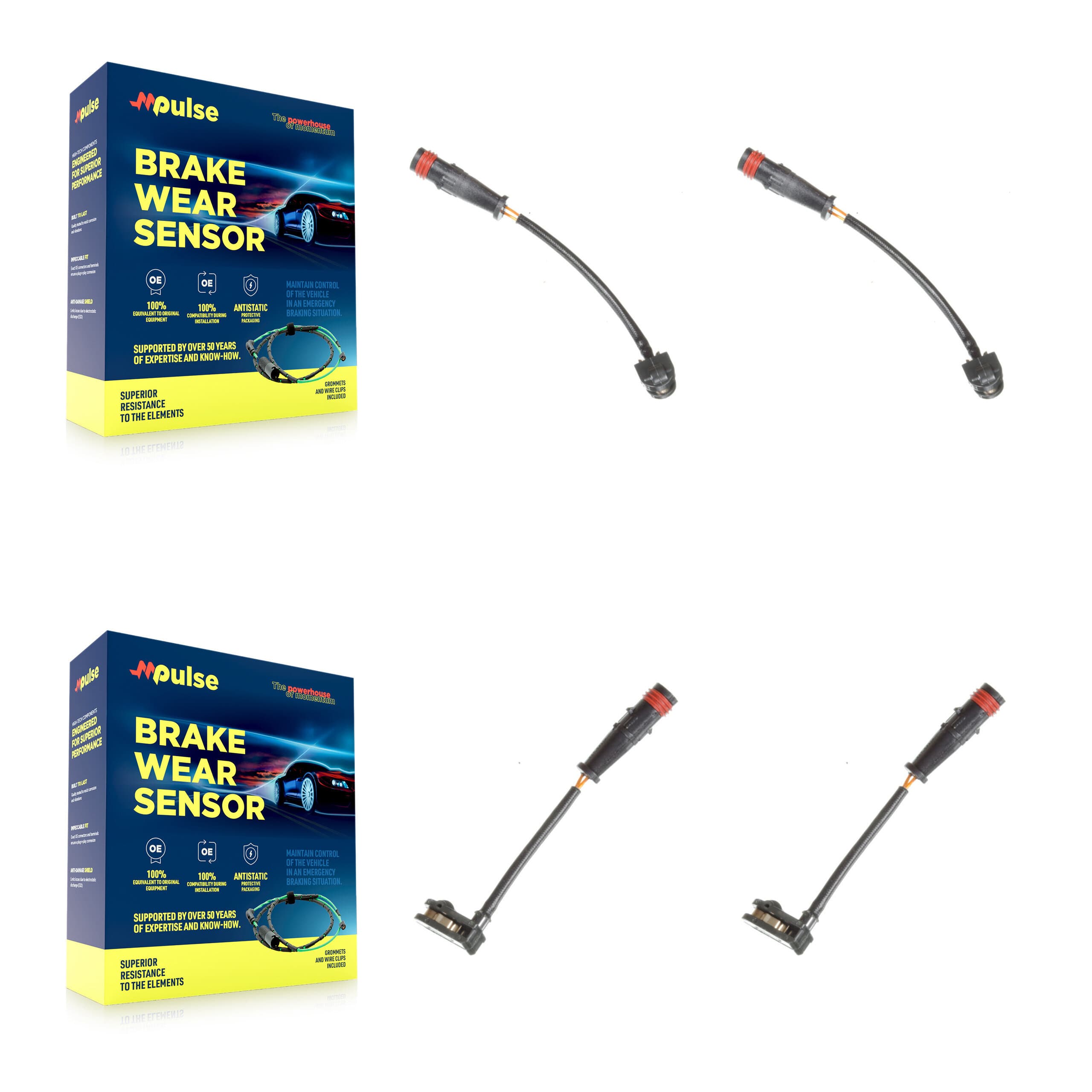 Mpulse - KSE-100188 - Front and Rear Disc Brake Pad Wear Sensor Kits image 1