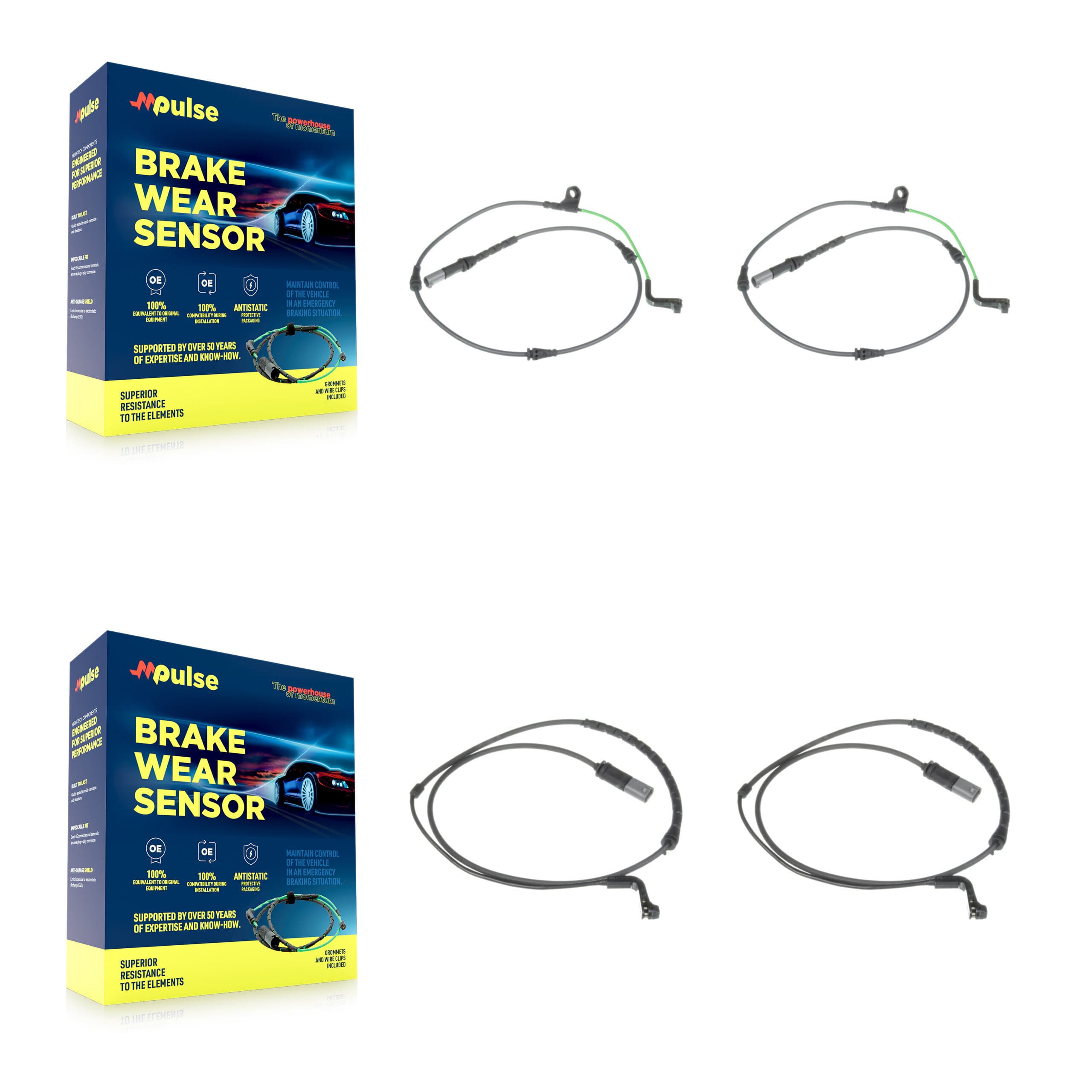 Mpulse - KSE-100194 - Front and Rear Disc Brake Pad Wear Sensor Kits image 1