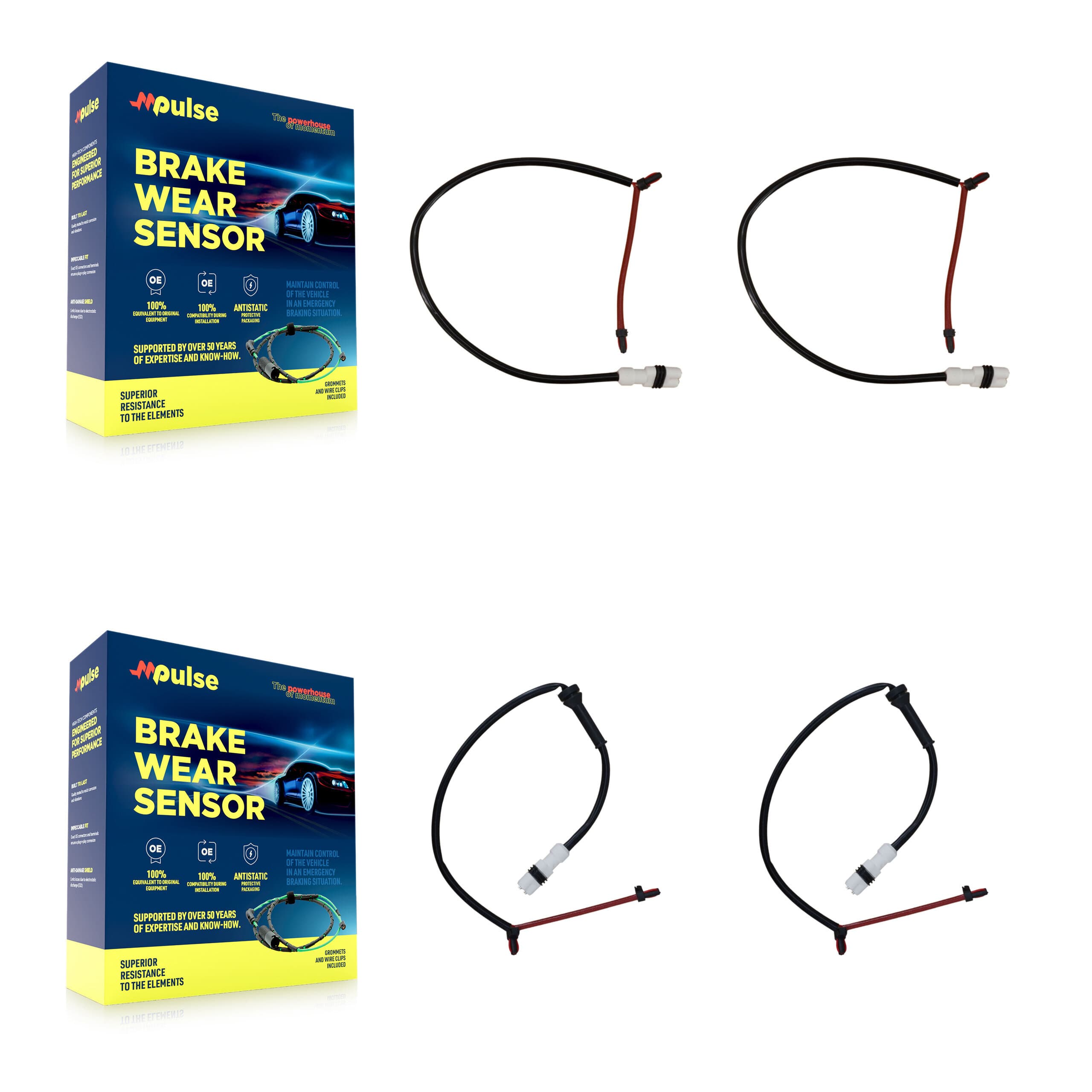 Mpulse - KSE-100197 - Front and Rear Disc Brake Pad Wear Sensor Kits image 1