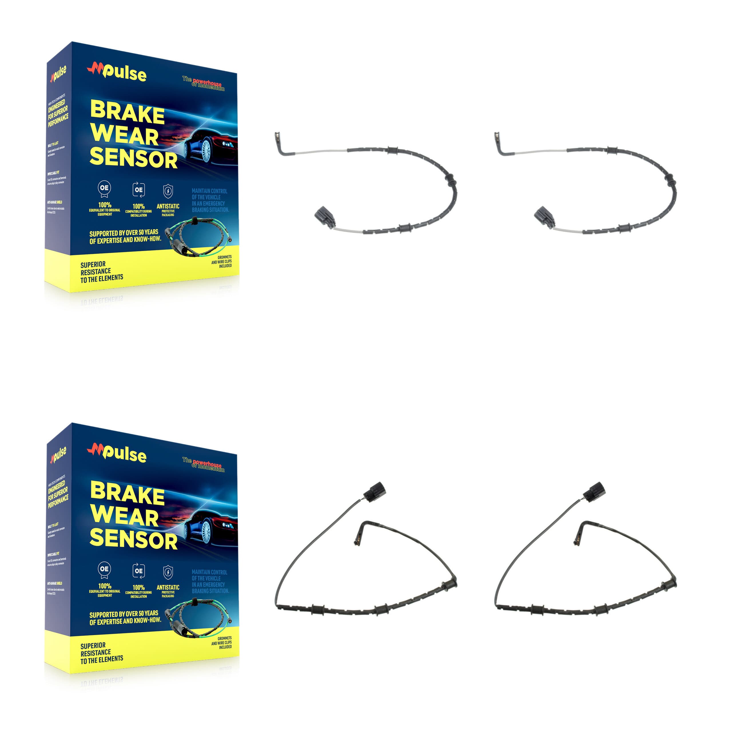 Mpulse - KSE-100206 - Front and Rear Disc Brake Pad Wear Sensor Kits image 1