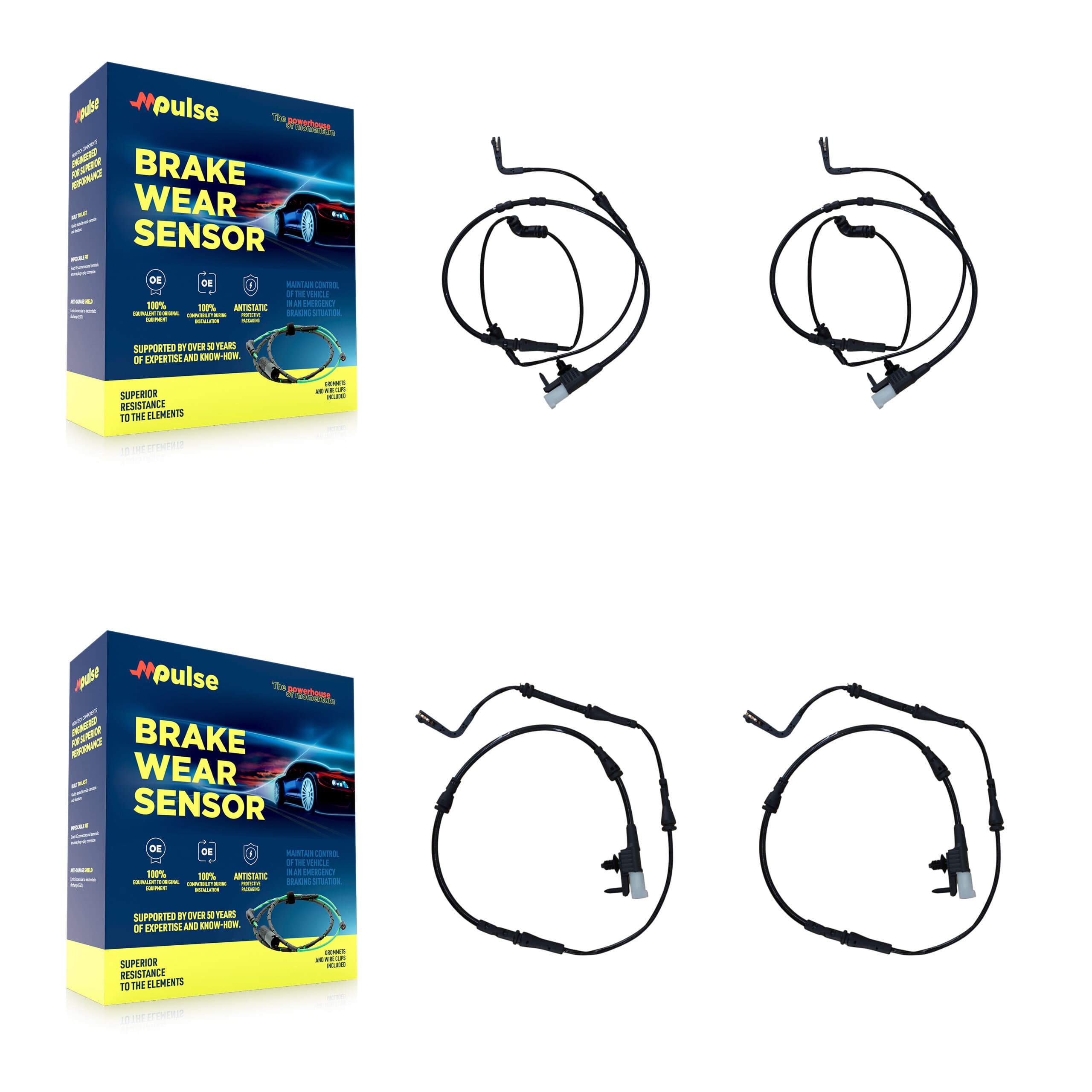 Mpulse - KSE-100215 - Front and Rear Disc Brake Pad Wear Sensor Kits image 1