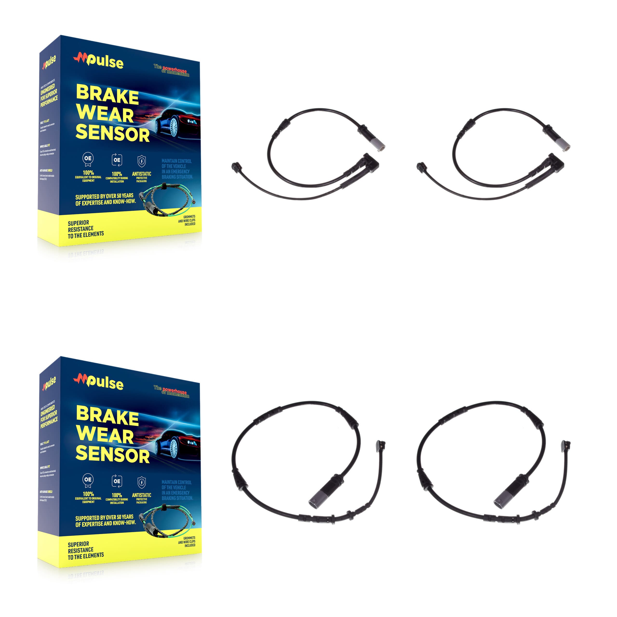 Mpulse - KSE-100217 - Front and Rear Disc Brake Pad Wear Sensor Kits image 1