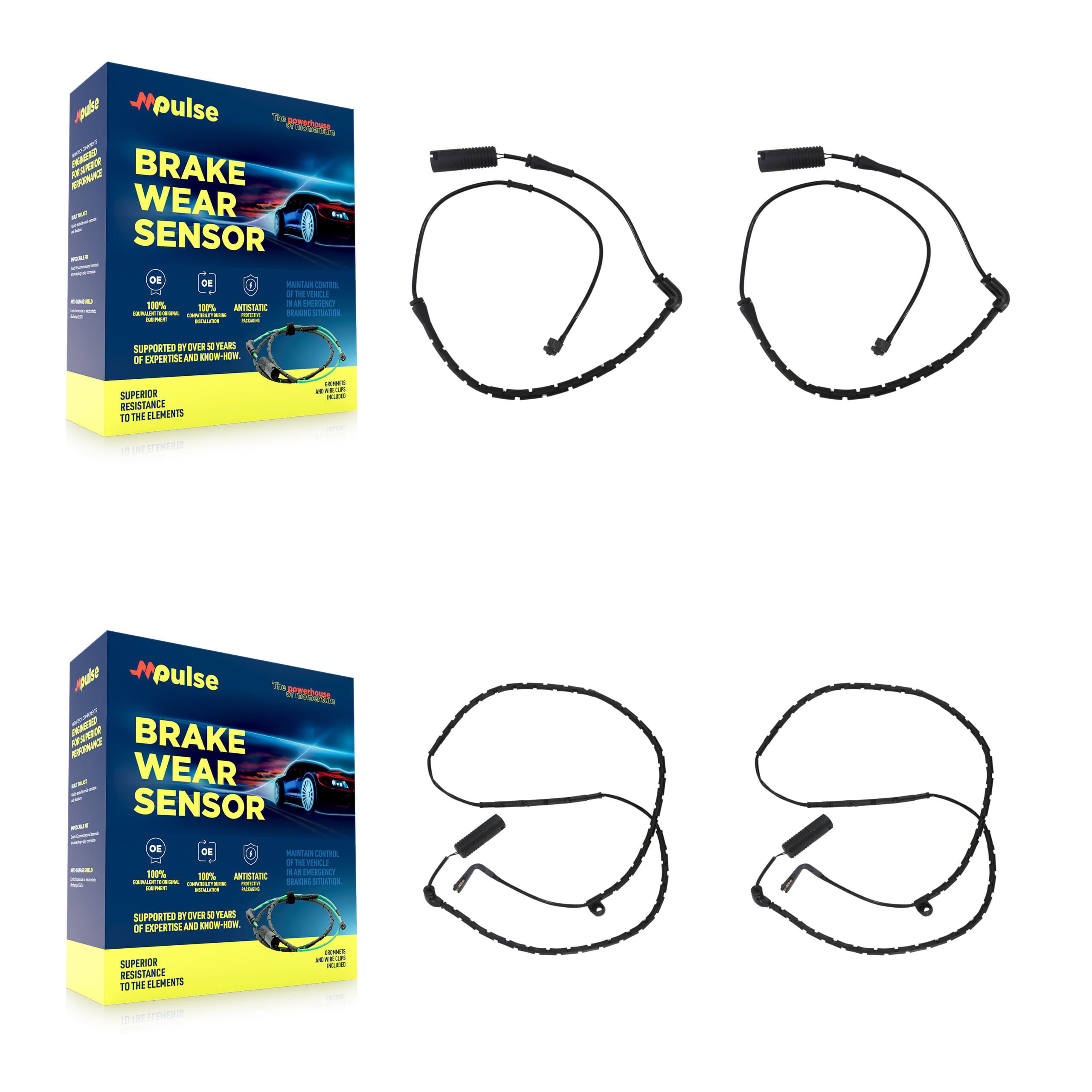 Mpulse - KSE-100221 - Front and Rear Disc Brake Pad Wear Sensor Kits image 1