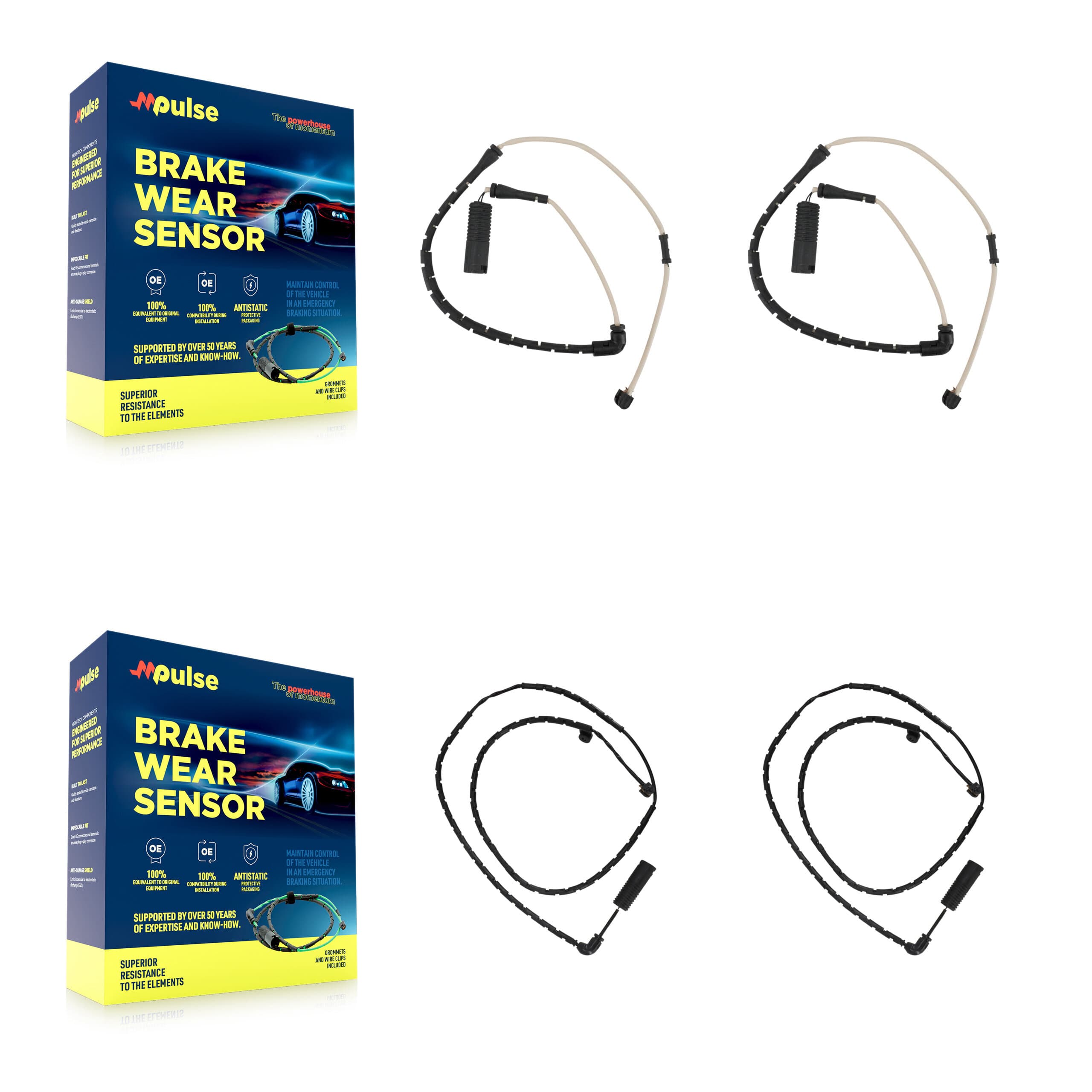 Mpulse - KSE-100222 - Front and Rear Disc Brake Pad Wear Sensor Kits image 1