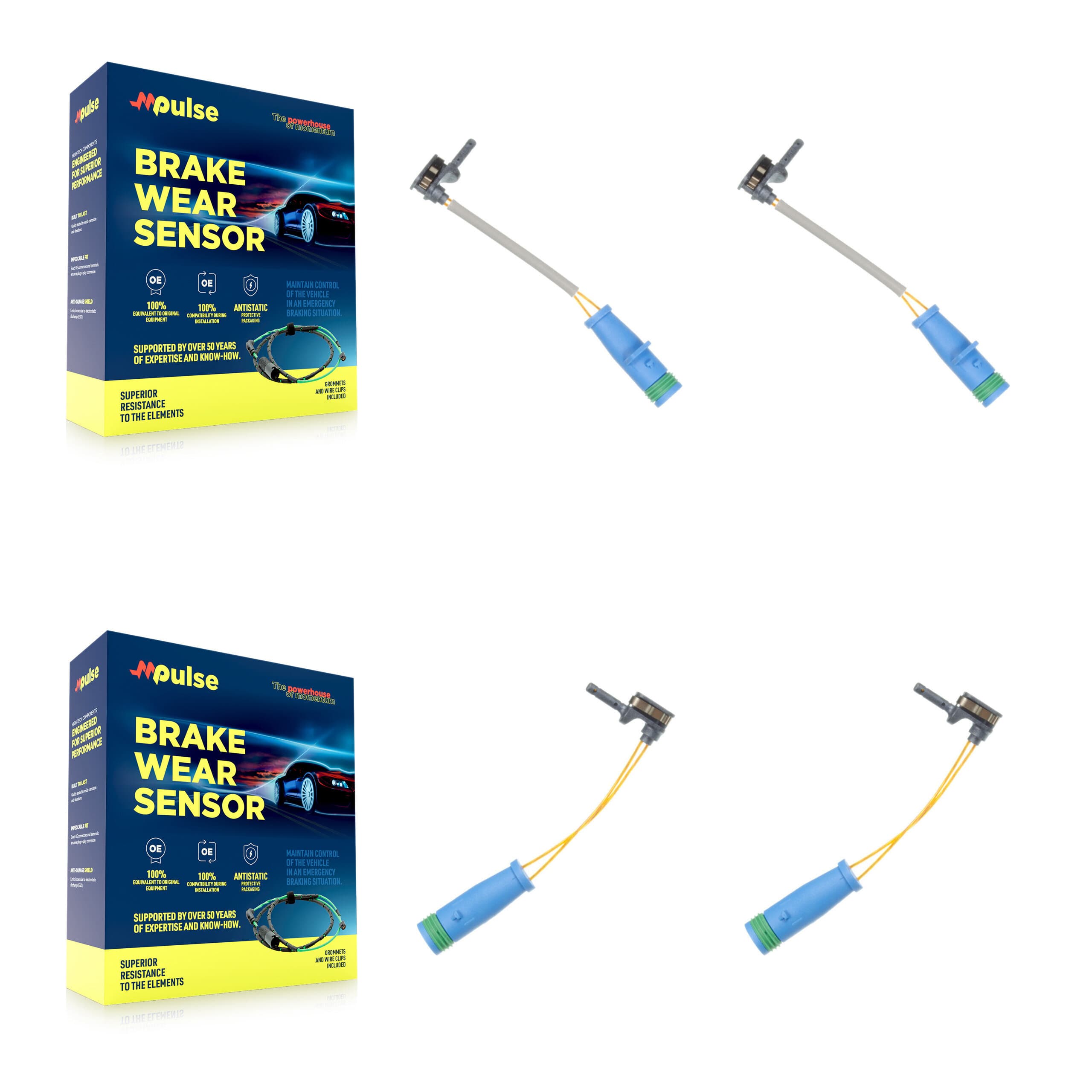 Mpulse - KSE-100227 - Front and Rear Disc Brake Pad Wear Sensor Kits image 1