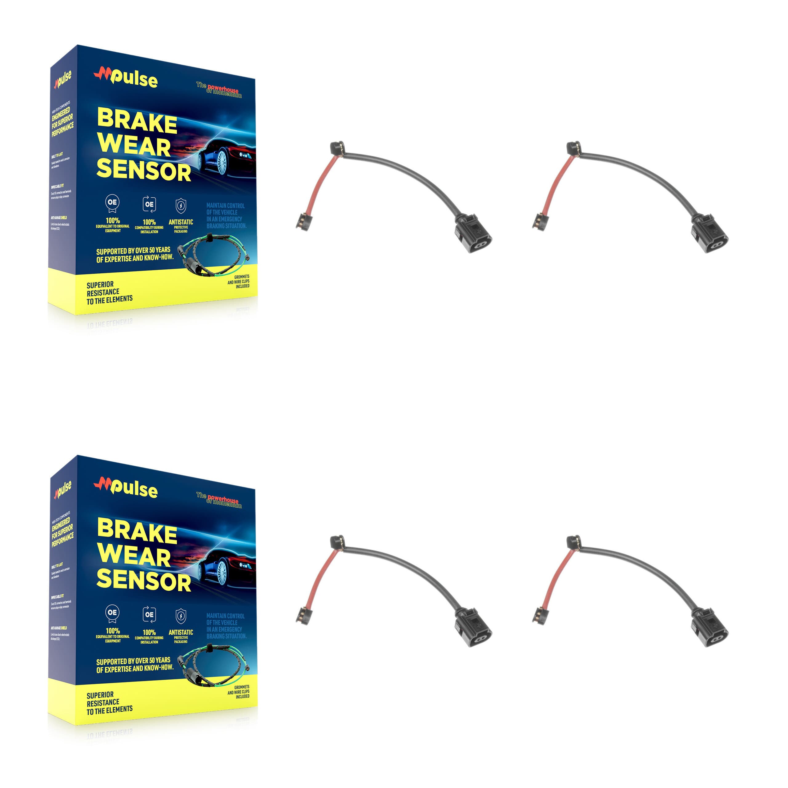 Mpulse - KSE-100228 - Front and Rear Disc Brake Pad Wear Sensor Kits image 1