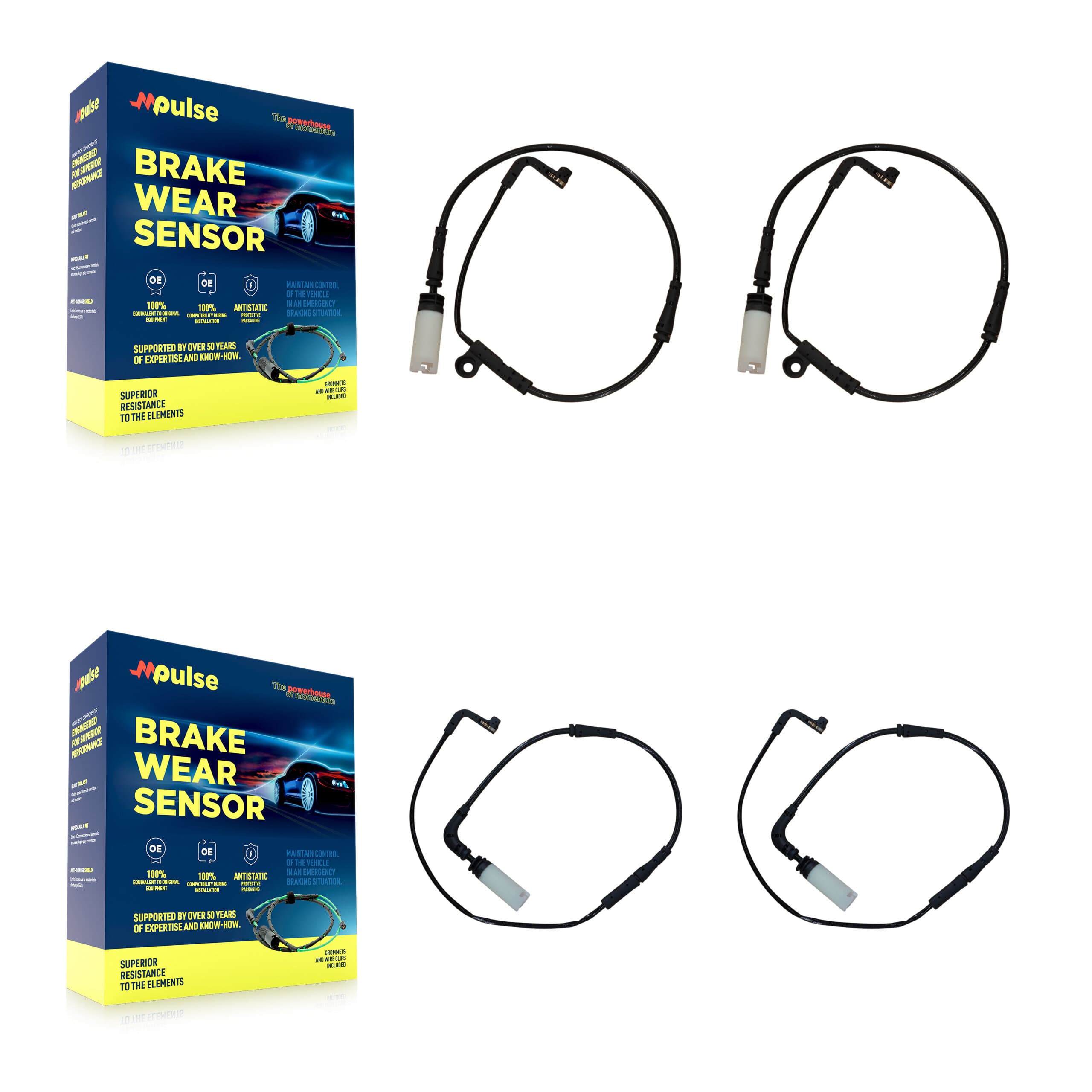 Mpulse - KSE-100230 - Front and Rear Disc Brake Pad Wear Sensor Kits image 1