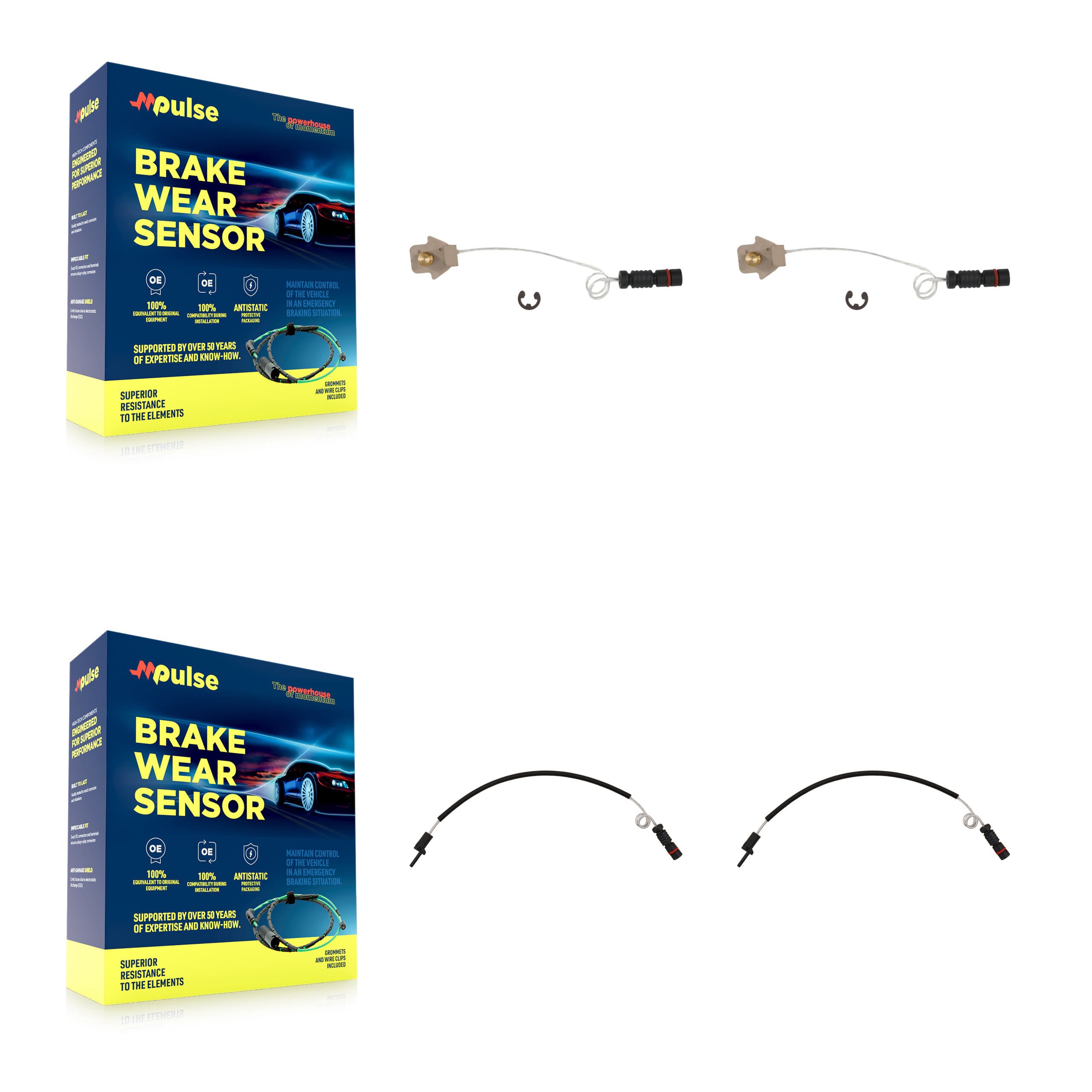 Mpulse - KSE-100233 - Front and Rear Disc Brake Pad Wear Sensor Kits image 1