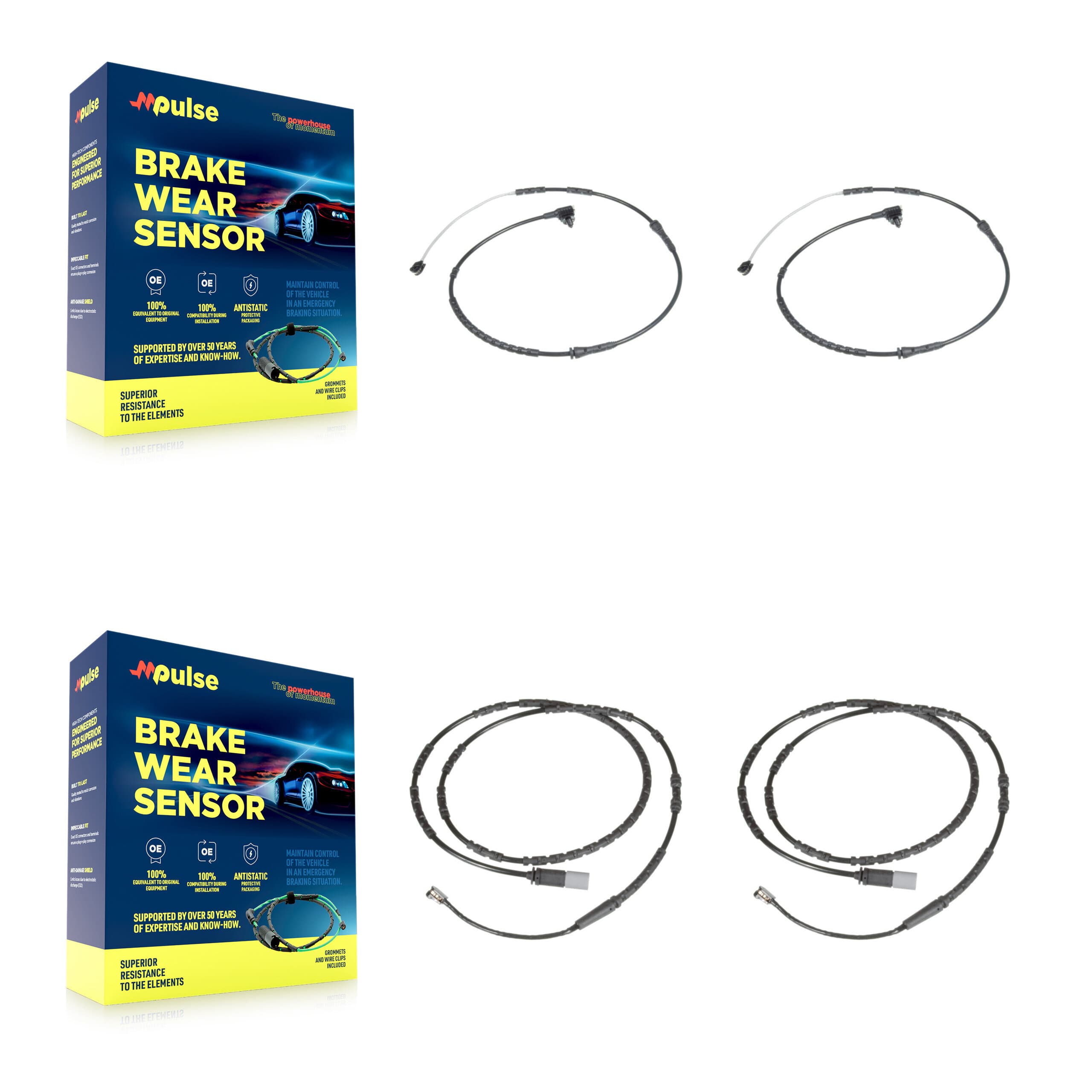 Mpulse - KSE-100235 - Front and Rear Disc Brake Pad Wear Sensor Kits image 1