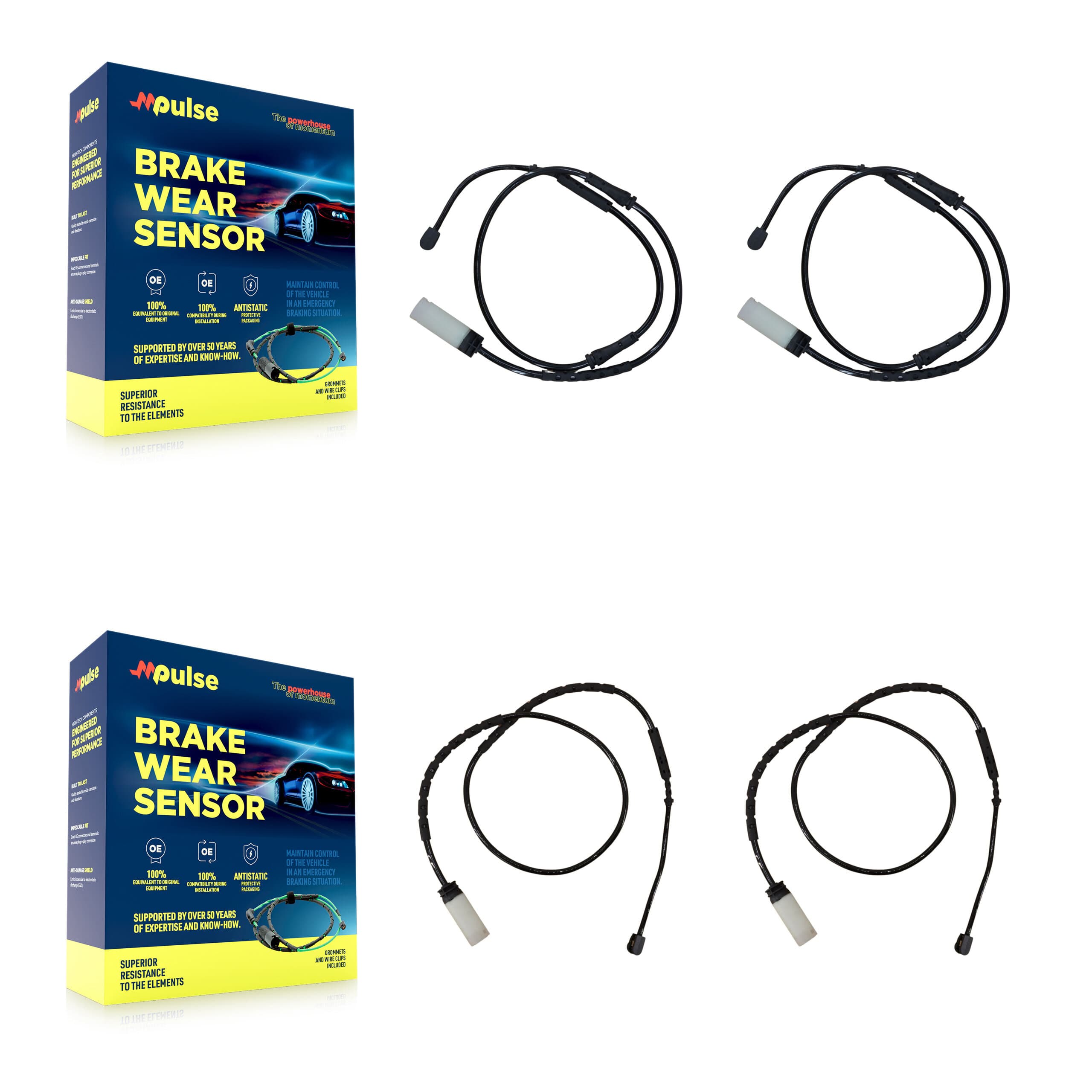 Mpulse - KSE-100236 - Front and Rear Disc Brake Pad Wear Sensor Kits image 1