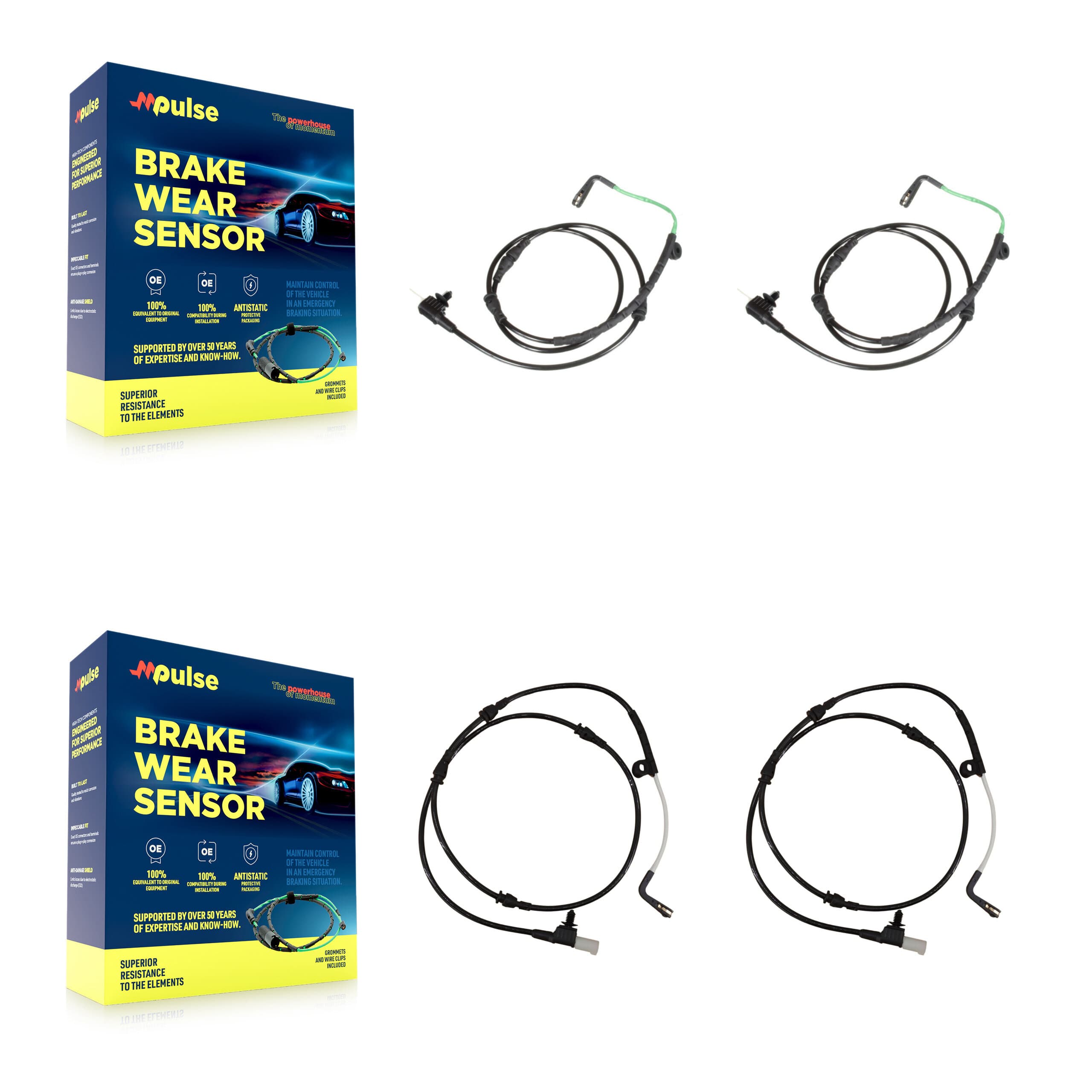 Mpulse - KSE-100242 - Front and Rear Disc Brake Pad Wear Sensor Kits image 1